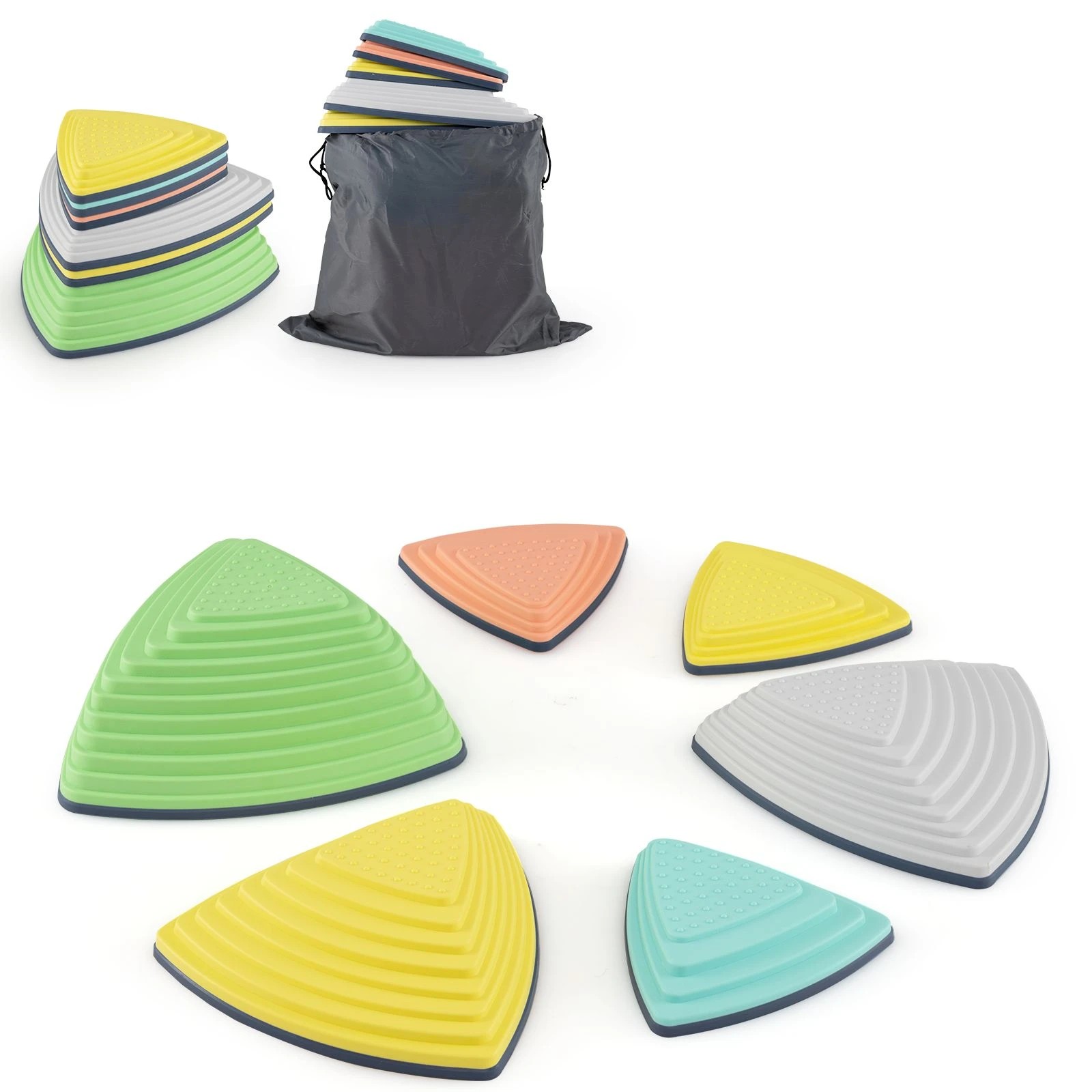 1 Costway 6PCS Stepping Stones Set Non-Slip Balance Stone, 1 of 1