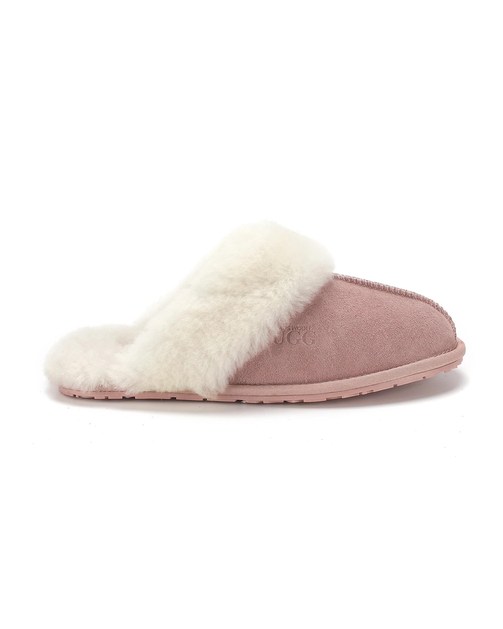 2 AUS WOOLI UGG Sheepskin Wool Shelley UGG Slippers PALEPINK, 2 of 6
