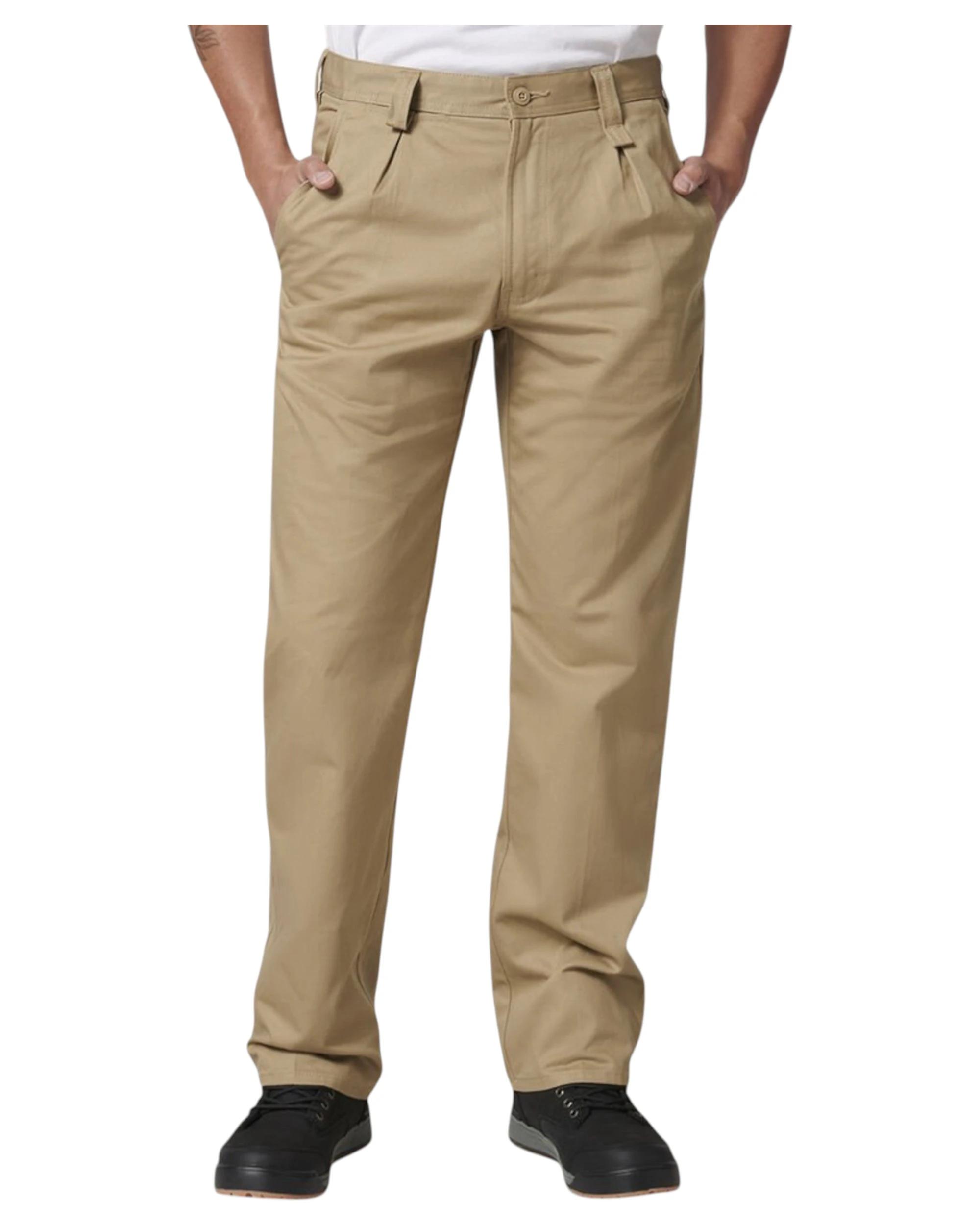1 Hard Yakka 5 Pack Mens Drill Work Pant Cotton Pants KHAKI, 1 of 9