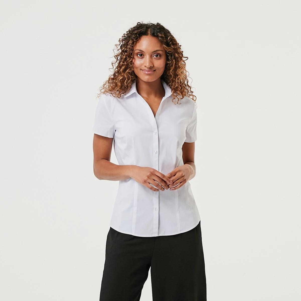 2 Short Sleeve Work Shirt White, 2 of 7