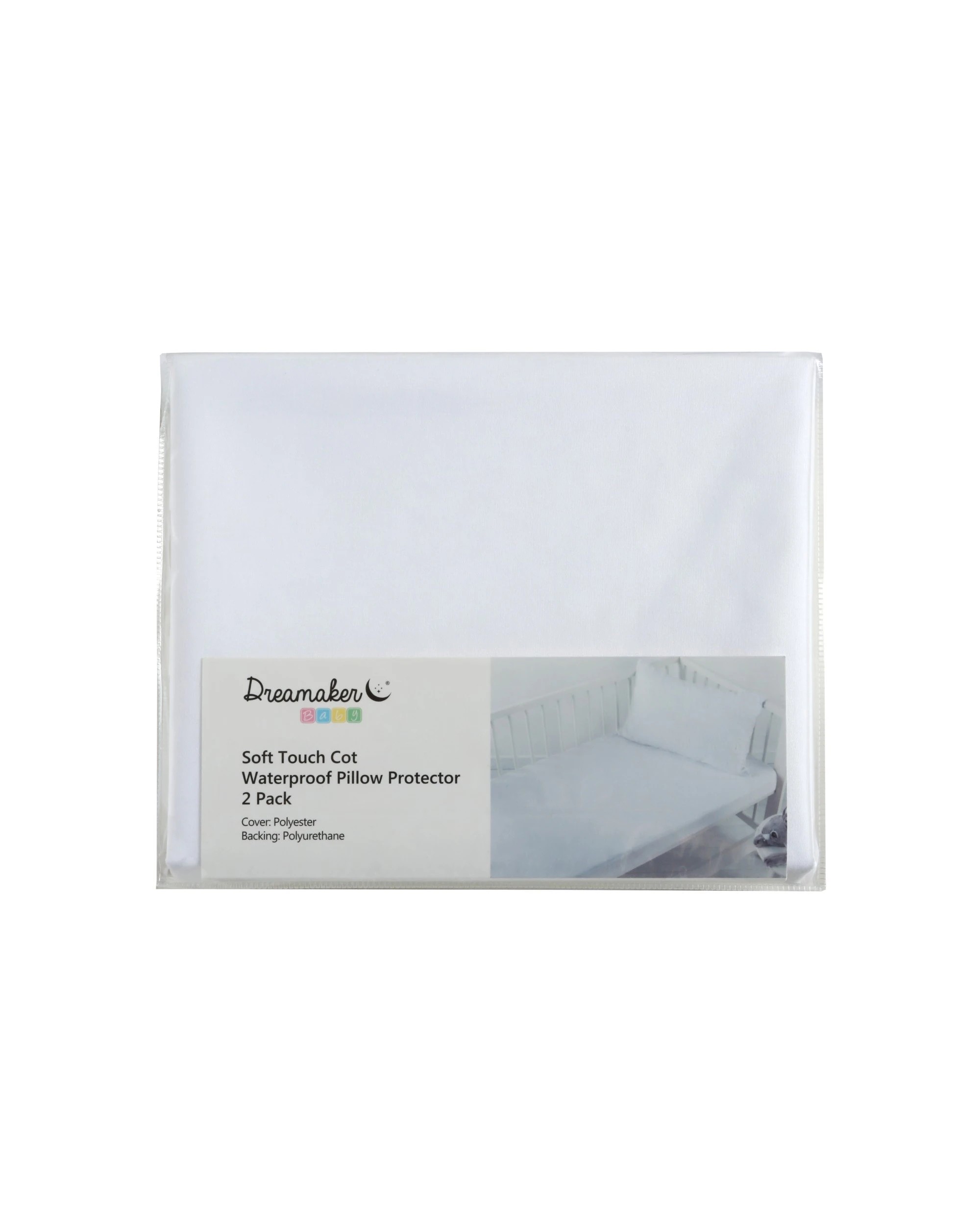 6 Dreamaker Baby Soft Touch Waterproof COT Pillow Protector 2 pack - White, 6 of 6