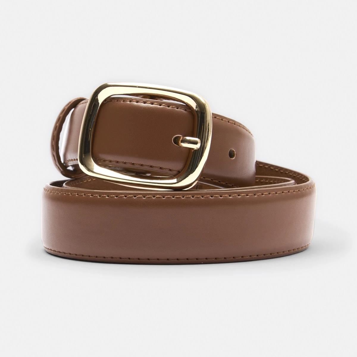 1 Soft Rectangle Jeans Belt BROWN TAN, 1 of 4