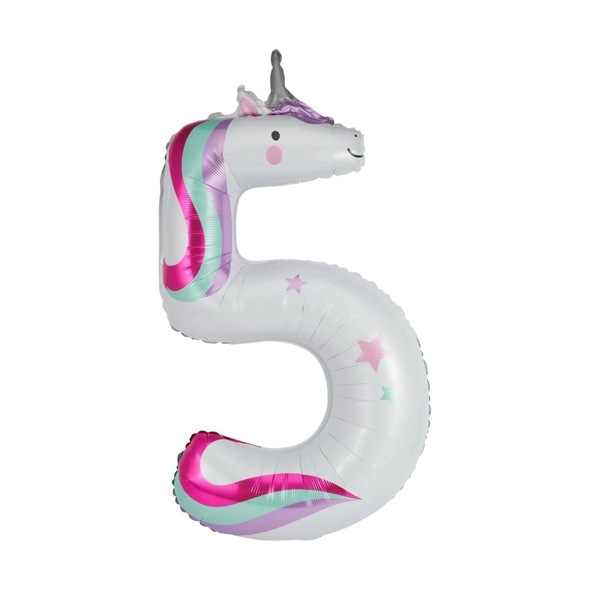 1 Unicorn Number 5 Foil Balloon, 1 of 4