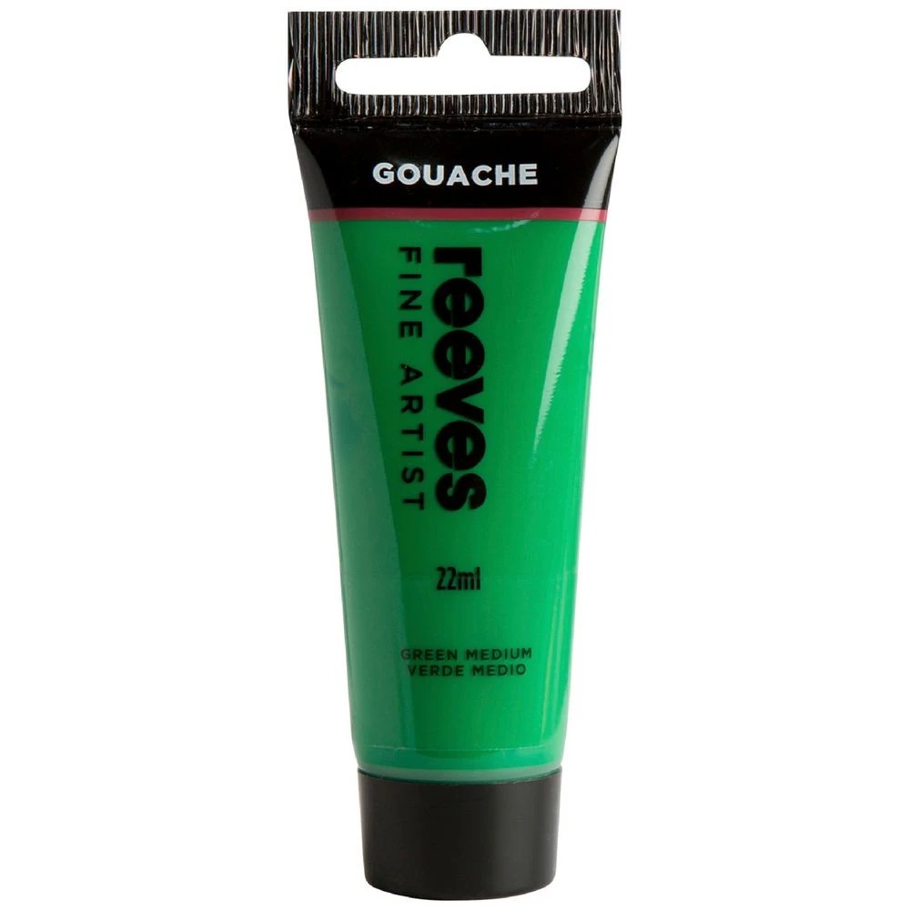 1 Reeves Gouache Paint 22mL Medium Green, 1 of 1