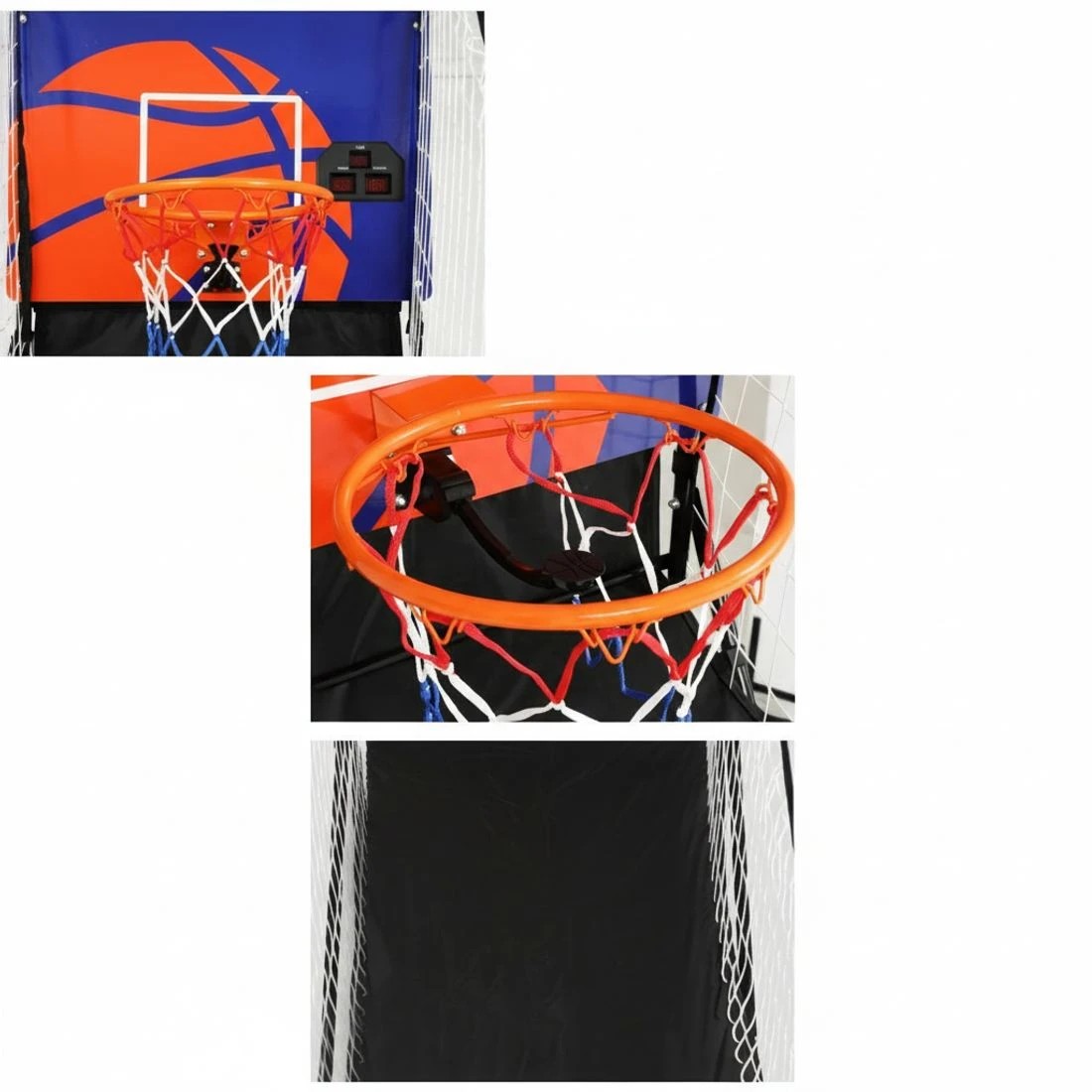 2 Basketball Arcade Game Electronic Scorer 8 Games Double Shoot - Black, 2 of 3