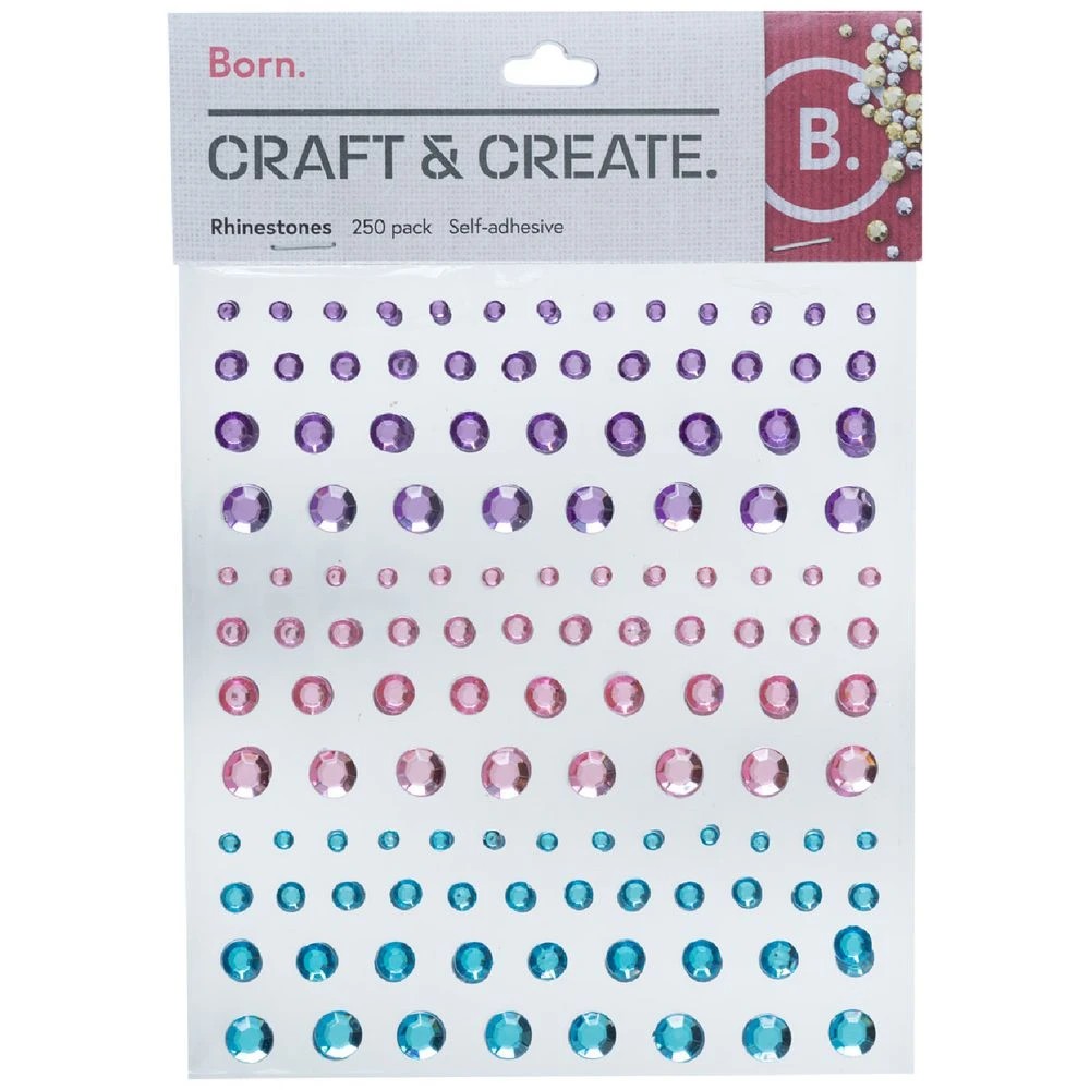 1 Born Rhinestones 250 Pack Assorted, 1 of 2