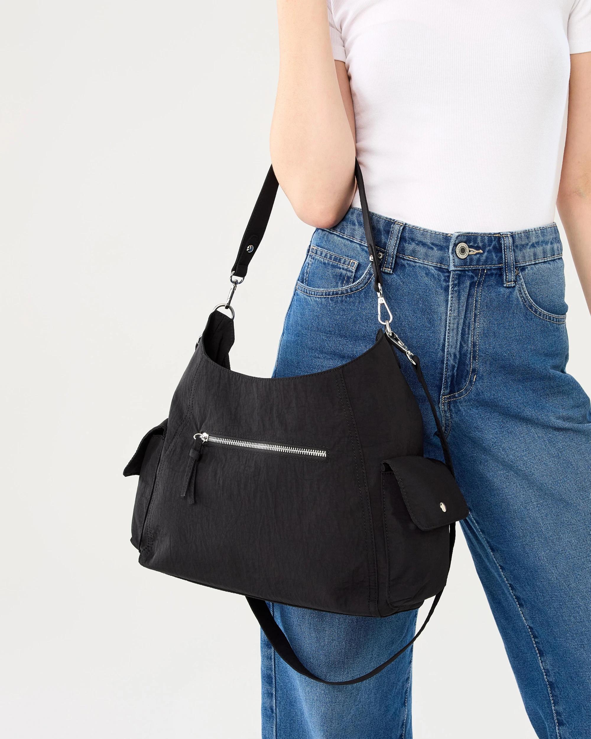 5 Boho Nylon Crossbody Bag Black, 5 of 6