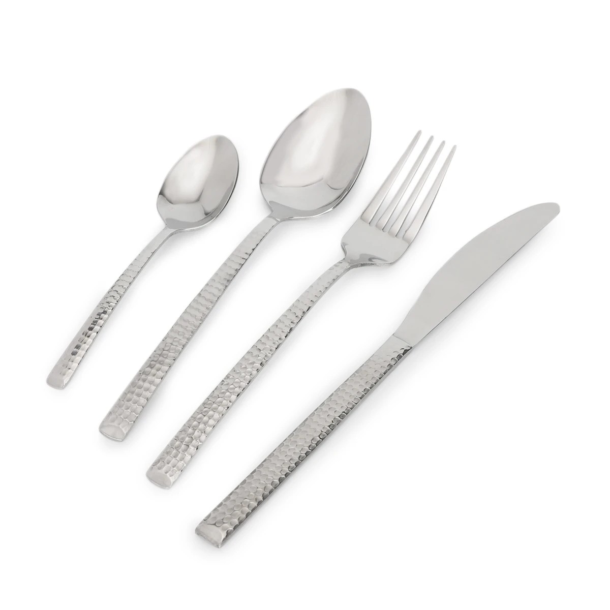 1 16 Piece Hammered Cutlery Set, 1 of 5