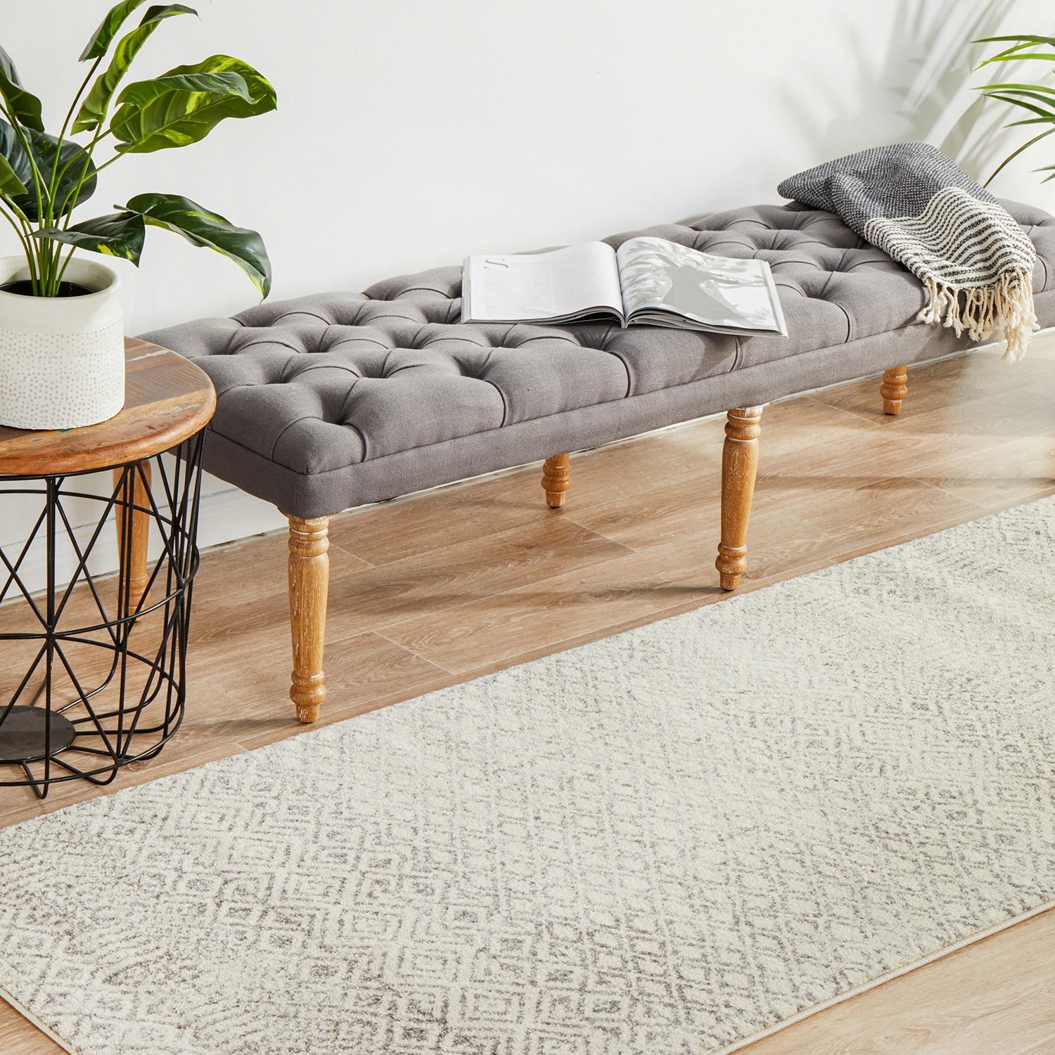 3 Common Ground Rugs Encore 265 300x80cm - Medium Runner Power Loomed Pet Friendly Rug - Silver, 3 of 9