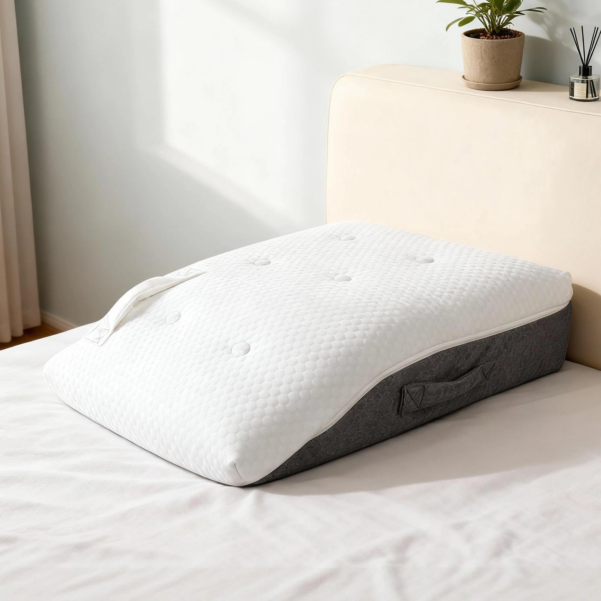 7 Dreamz Memory Foam Leg Elevation Pillow Bed Wedge Improve Circulation Support, 7 of 9