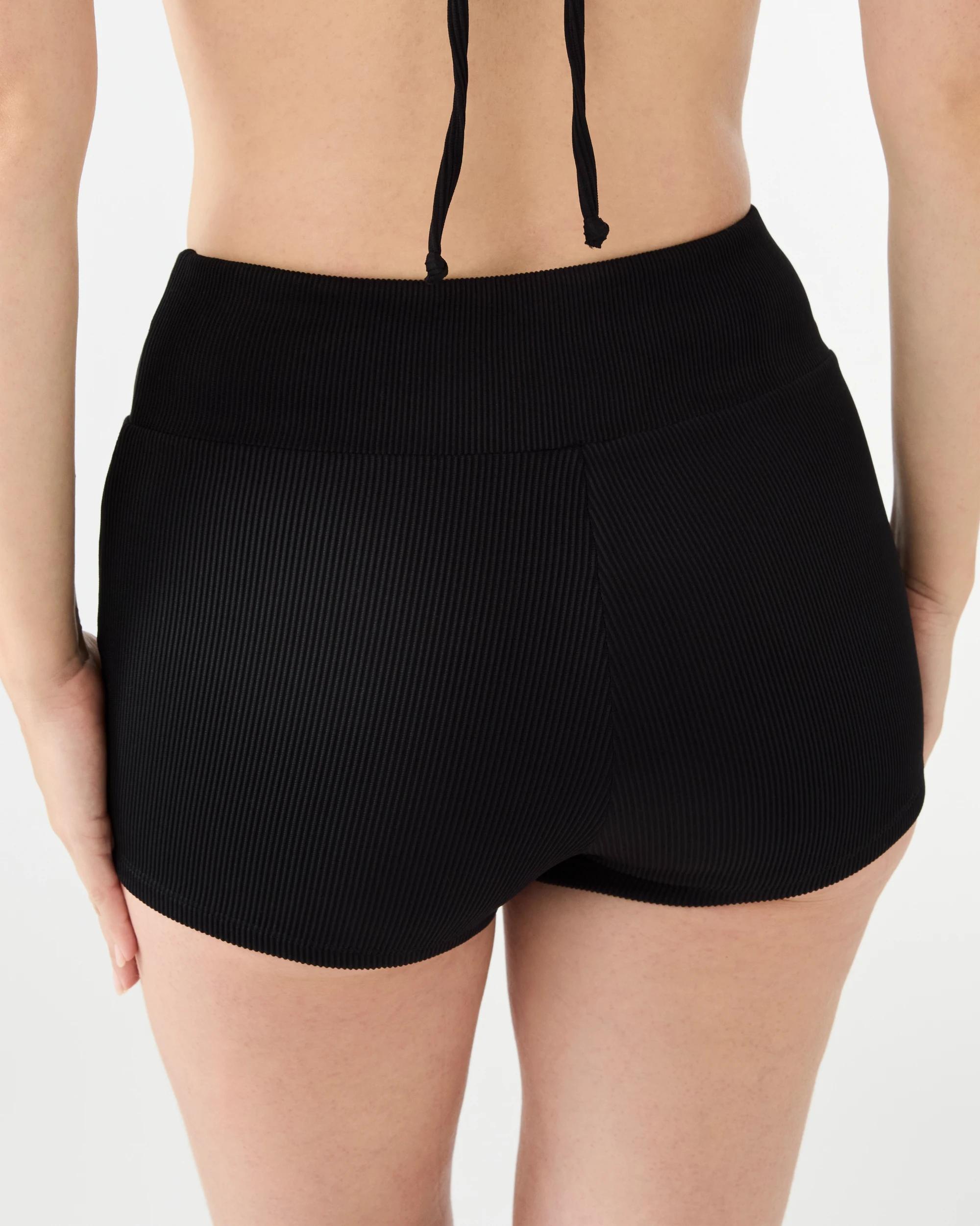 3 Ribbed Swim Bike Shorts Black, 3 of 5