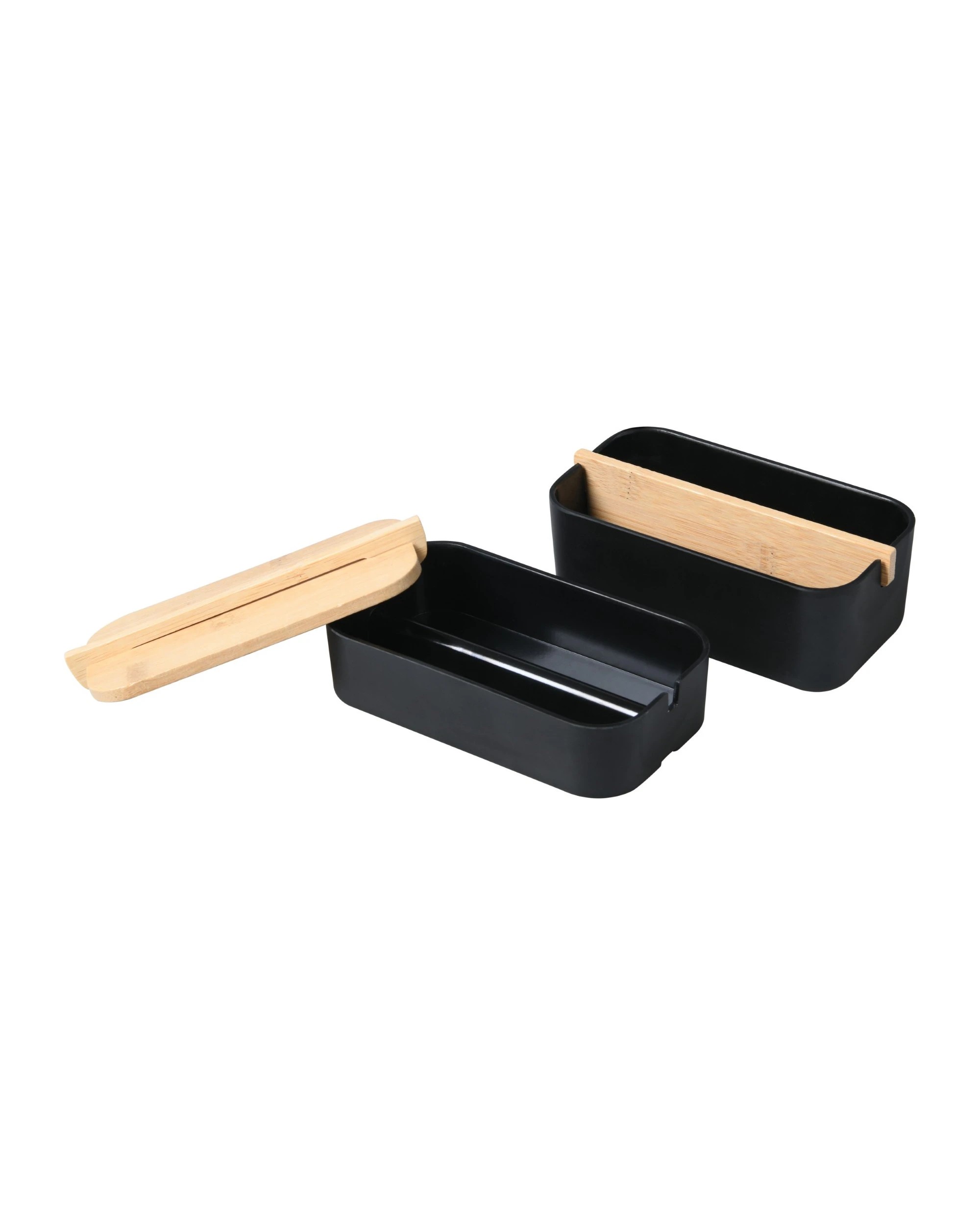 7 Takara Takae Bamboo Double Layer Jewellery Box - Black, 7 of 7