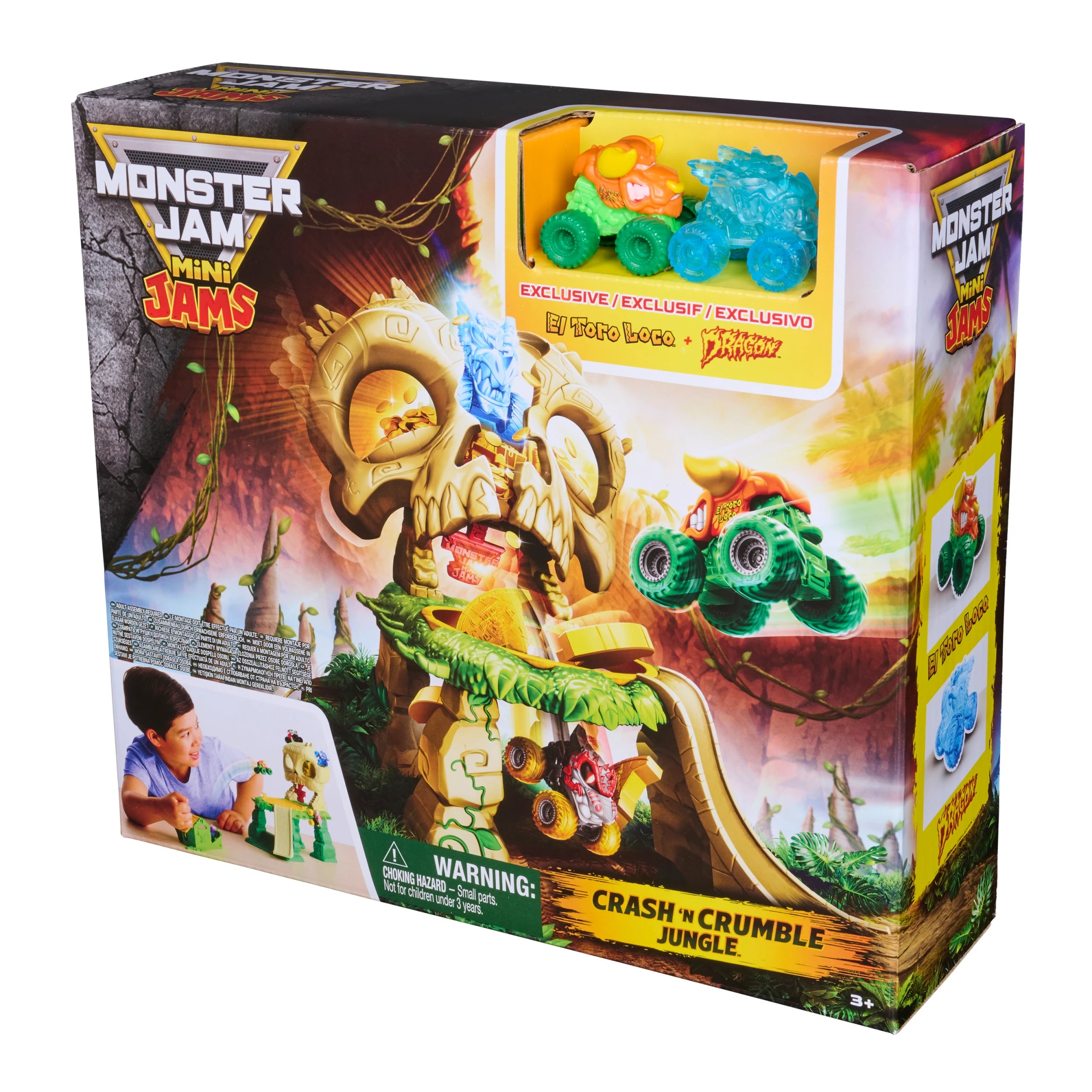 2 Monster Jam Mini Jams Crash N' Crumble Jungle Playset, 2 of 9