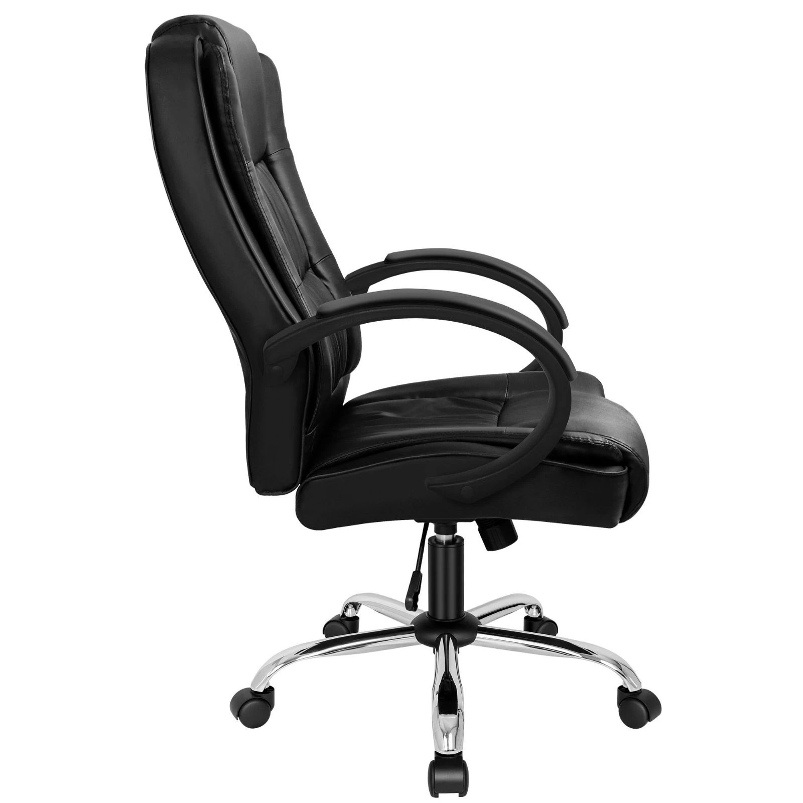 5 Alfordson Executive Office Chair PU Leather Computer Gaming Racer Black Seat - Black, 5 of 10