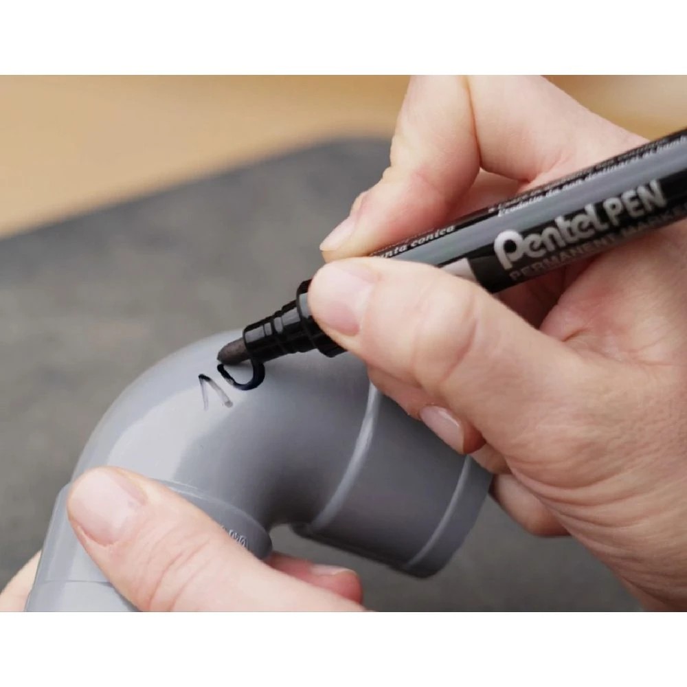 6 Pentel N50 Permanent Marker Bullet Tip Red, 6 of 7