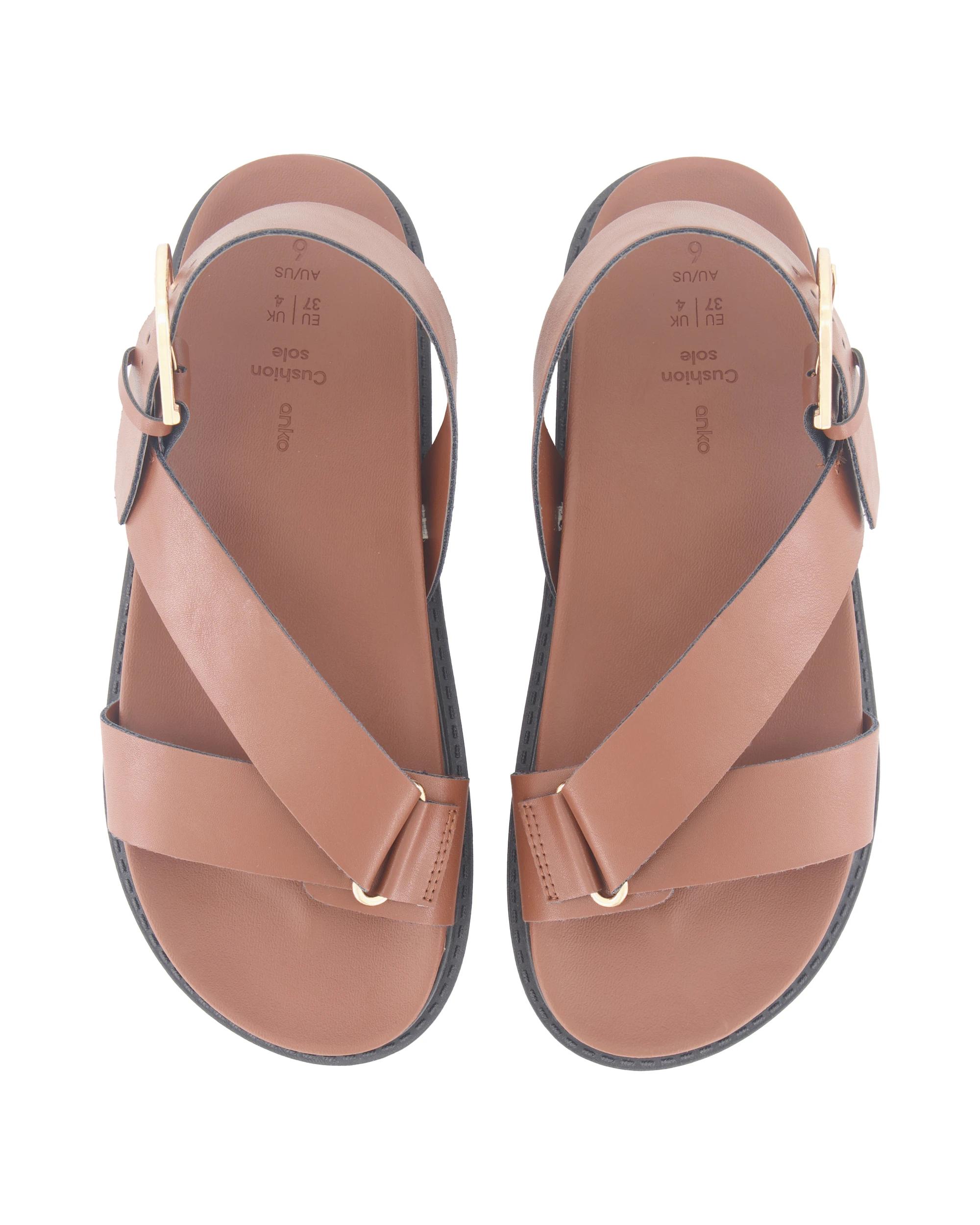 3 Comfort Crossover Slides Chestnut, 3 of 3