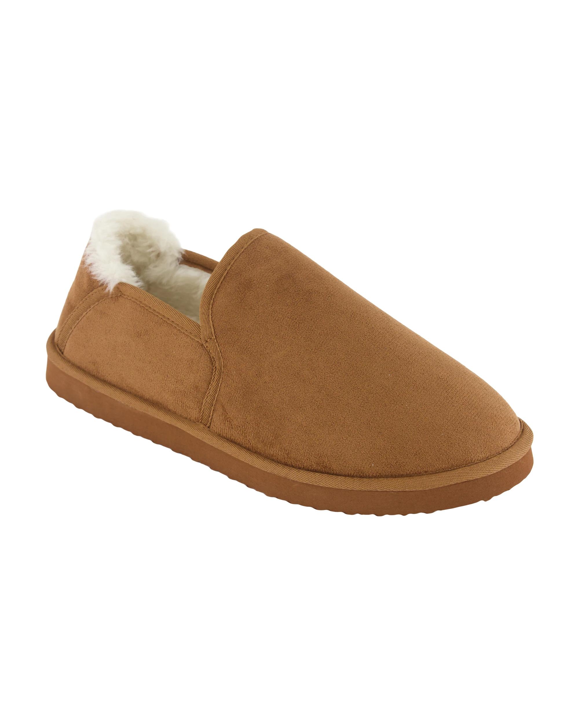1 Fur Lined Slippers Chestnut, 1 of 3