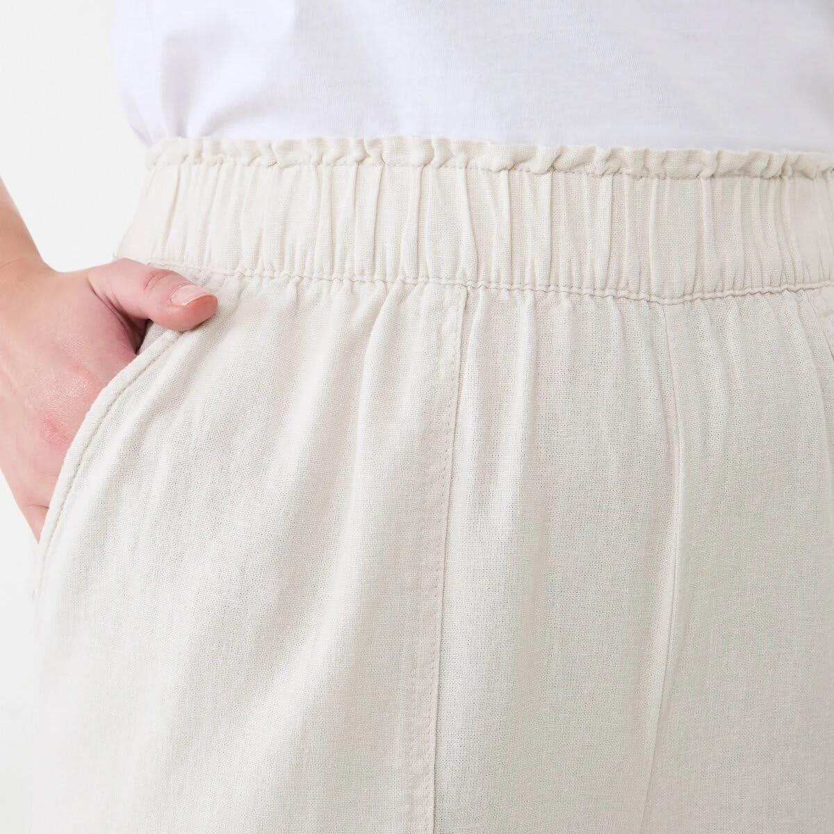 4 Linen Blend Culottes NATURAL BEIGE, 4 of 5