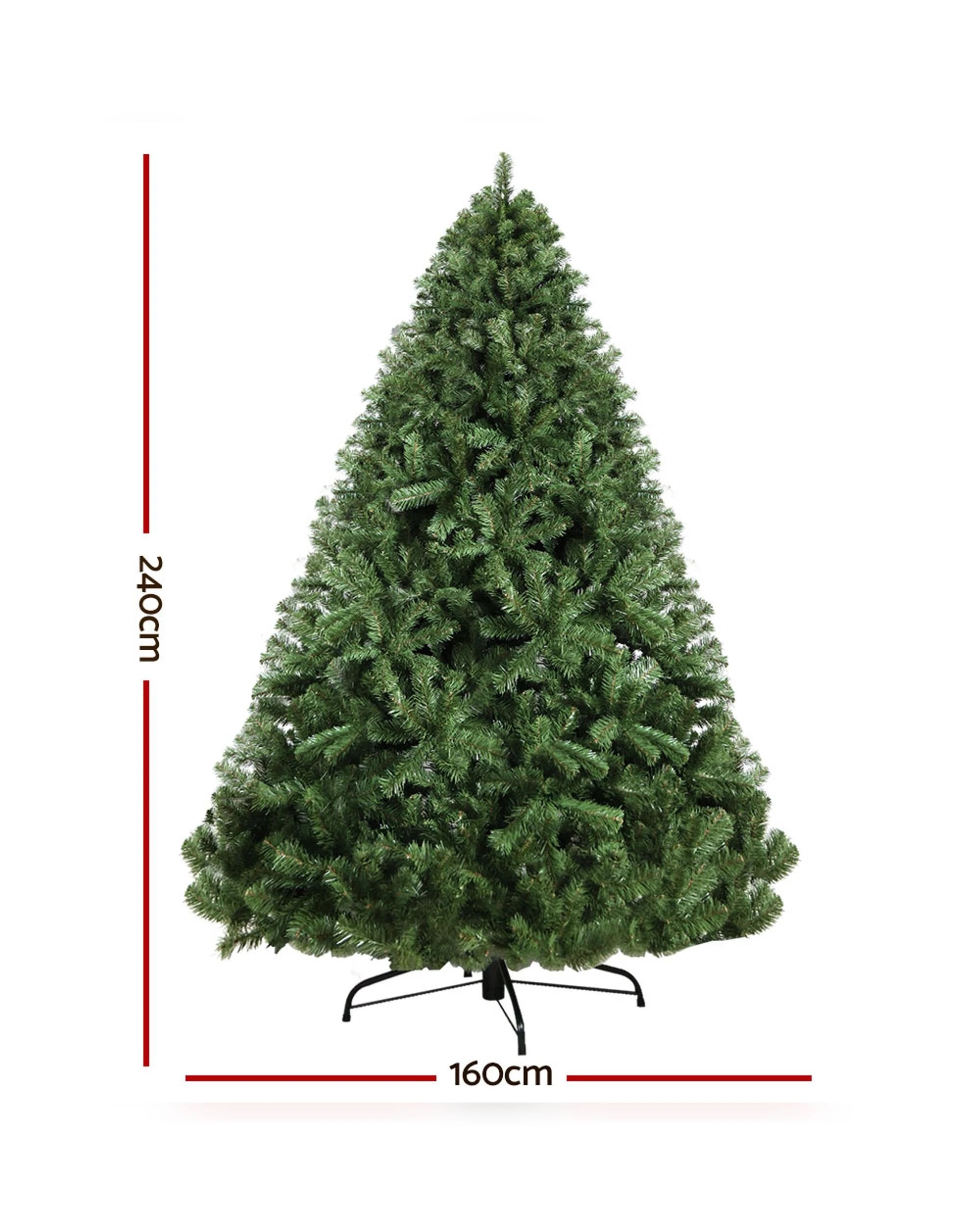 2 Jingle Jollys Christmas Tree 2.4m Xmas Tree Decorations Green 1500 Tips
 - Green, 2 of 3