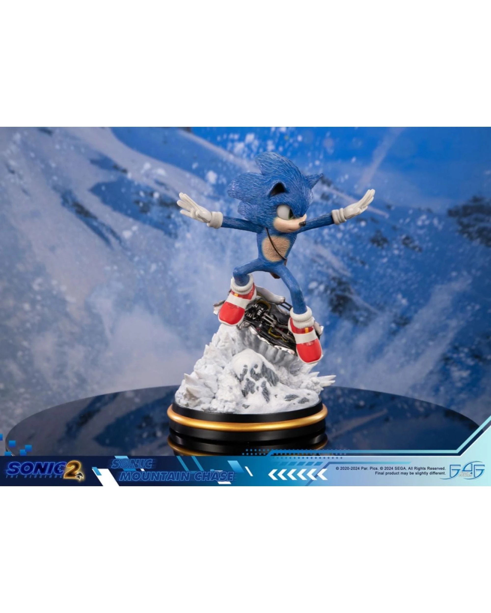5 Sonic the Headgehog 2 Sonic Mountain Chase Statue, 5 of 8