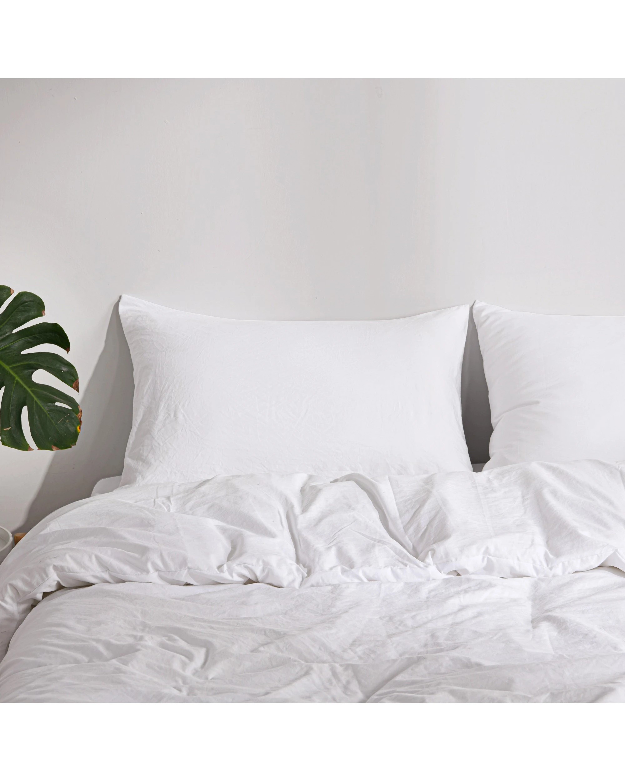 4 Dreamaker Superfine Washed Microfibre Quilt Cover Set - King Single Bed - White, 4 of 6