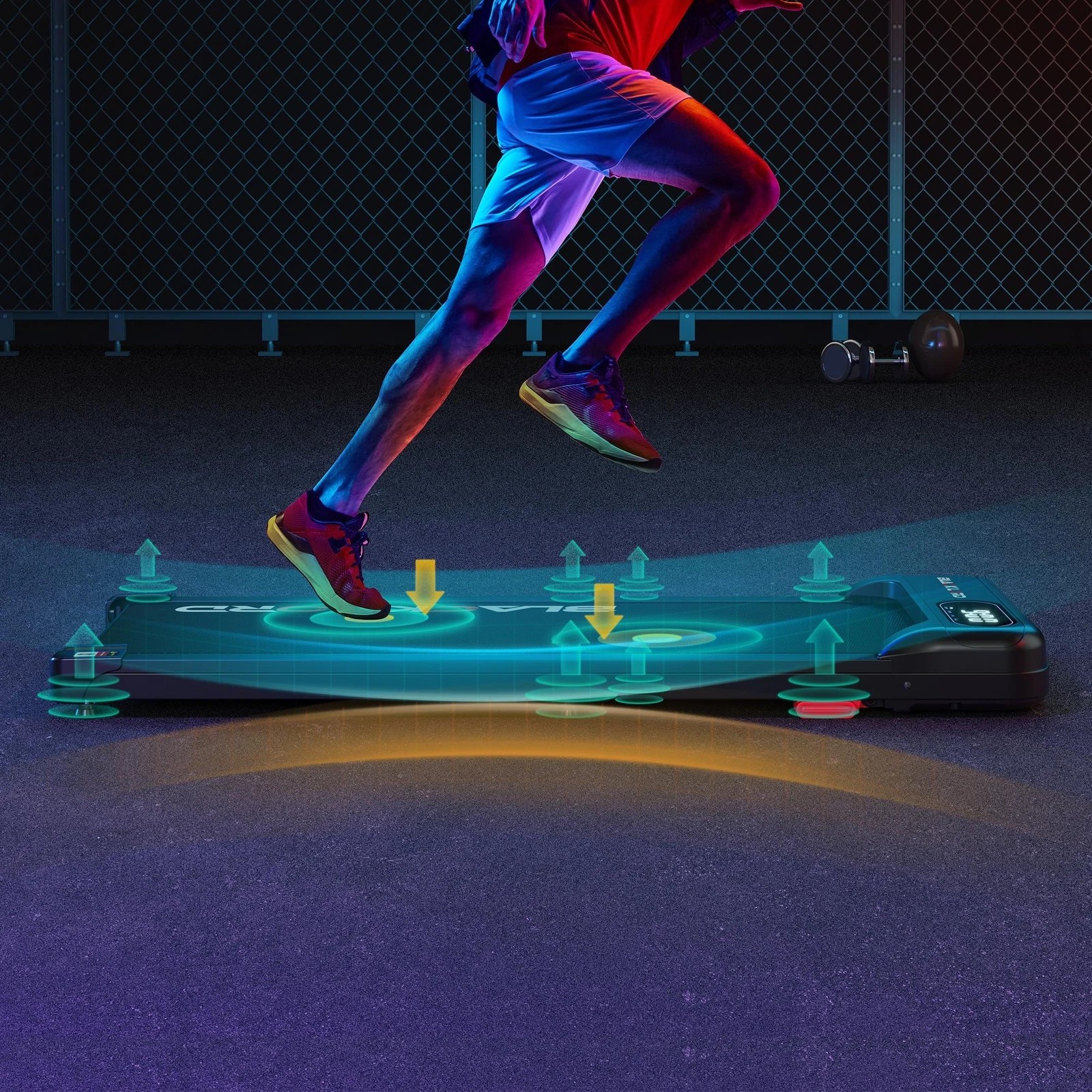 4 Black Lord Treadmill Electric Walking Pad Incline Home Gym Magnetic Remote - Black, 4 of 10