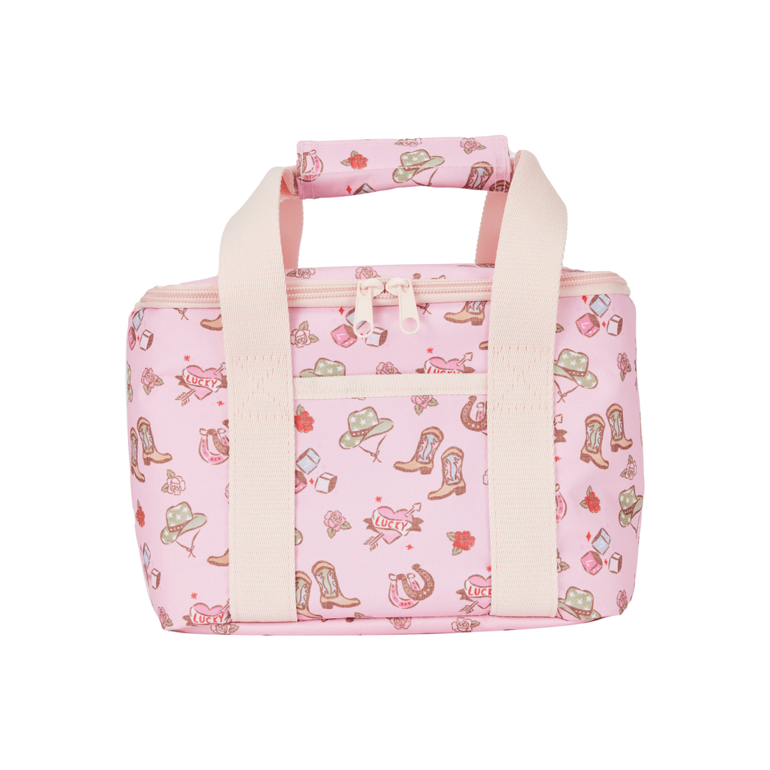 1 Twin Handle Cowgirl Lunch Bag - Pink, 1 of 3