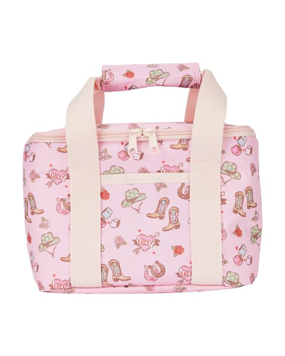Twin Handle Cowgirl Lunch Bag - Pink