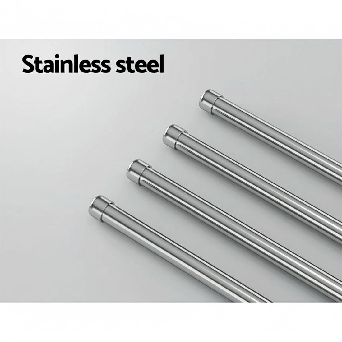 2 Towel Rail Rack Holder 4 Bars Wall Mounted Stainless Steel Swivel Hanging Hook - Silver, 2 of 4