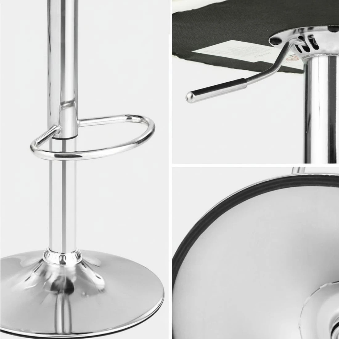 5 Artiss 4x Bar Stools Adjustable Leather Padded - White, 5 of 5