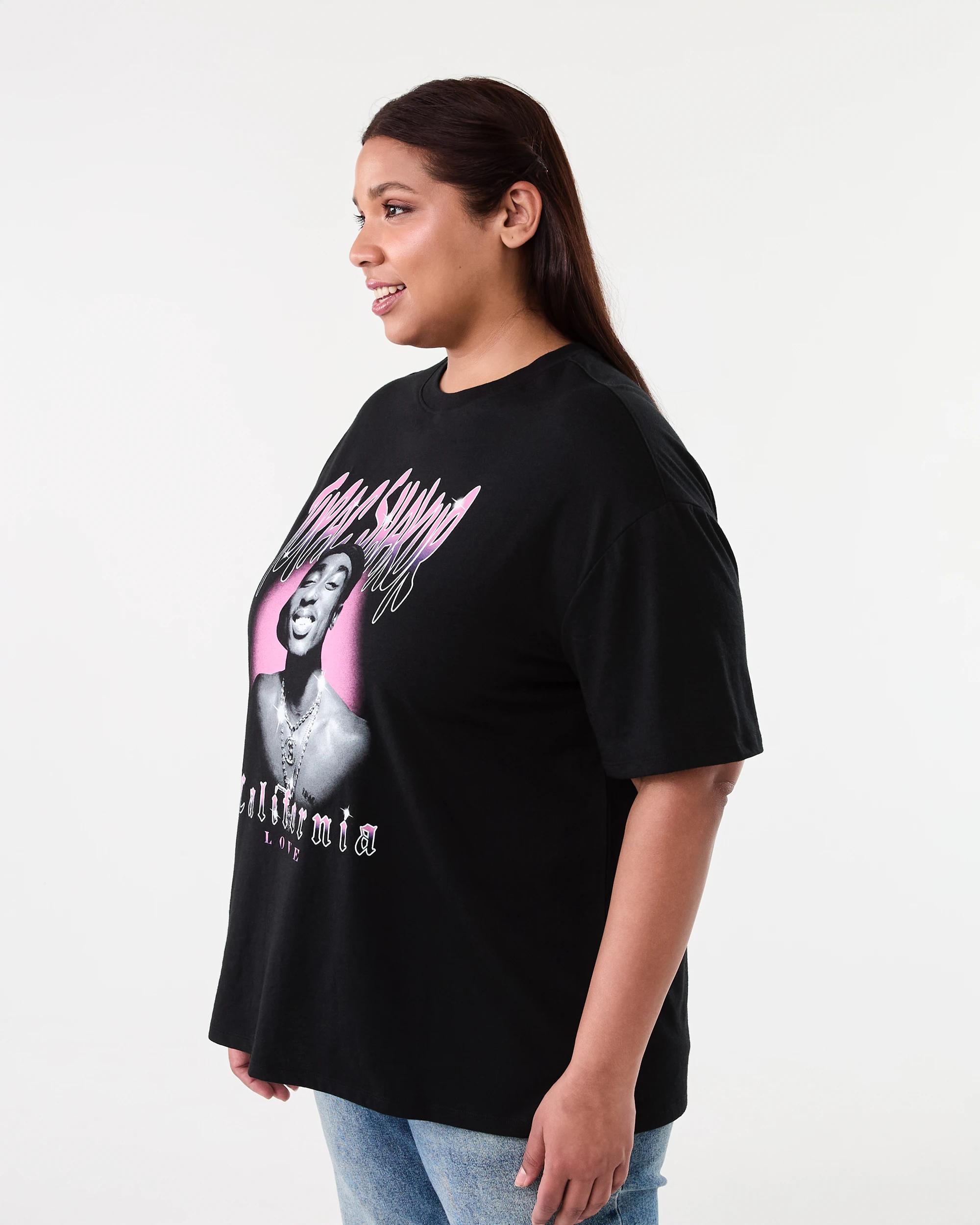 2 Curve Short Sleeve Tupac License T-shirt Blk Tupac, 2 of 5