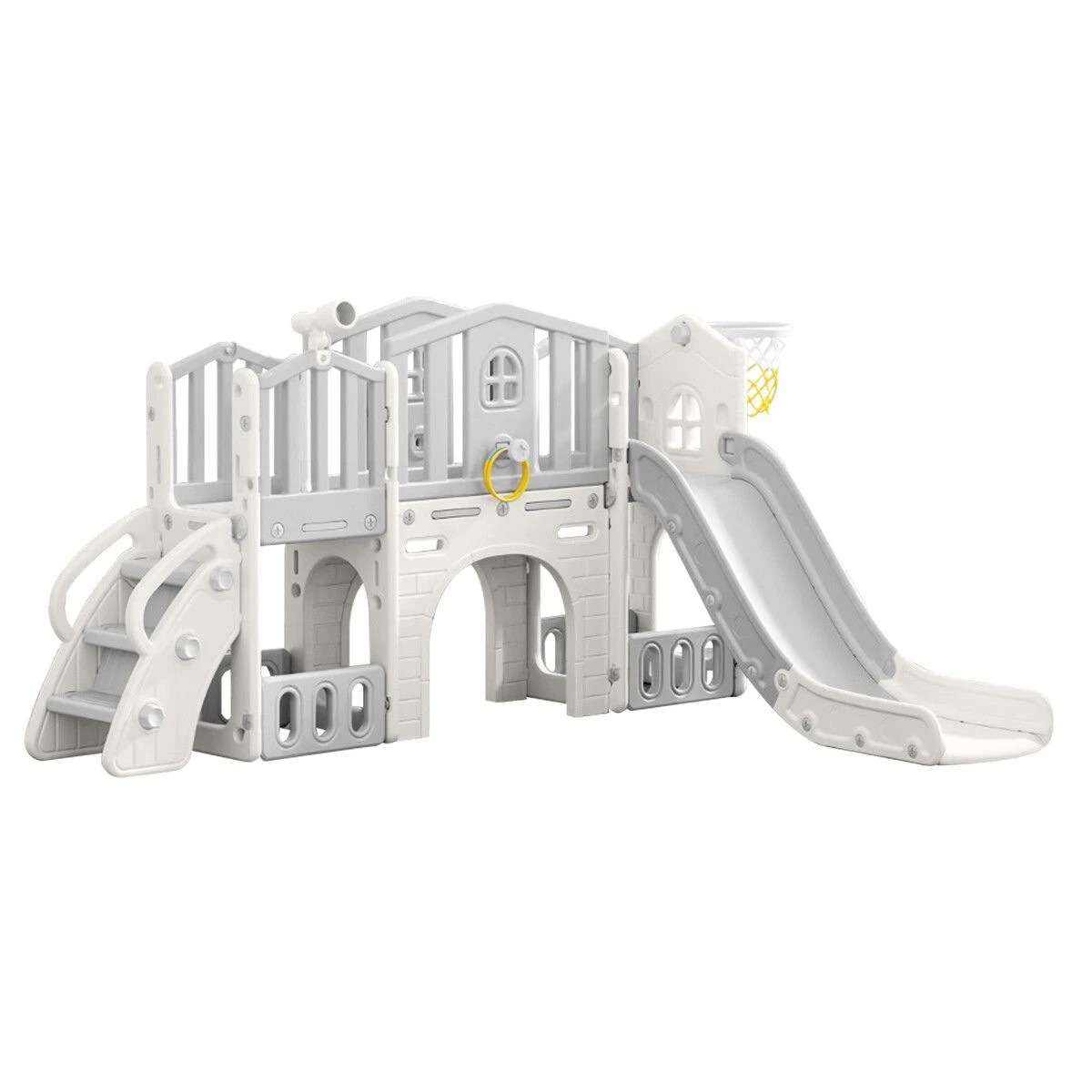 1 Kidbot 8in1 Kids Slide Set Ladder Steps Indoor Playground, 1 of 3