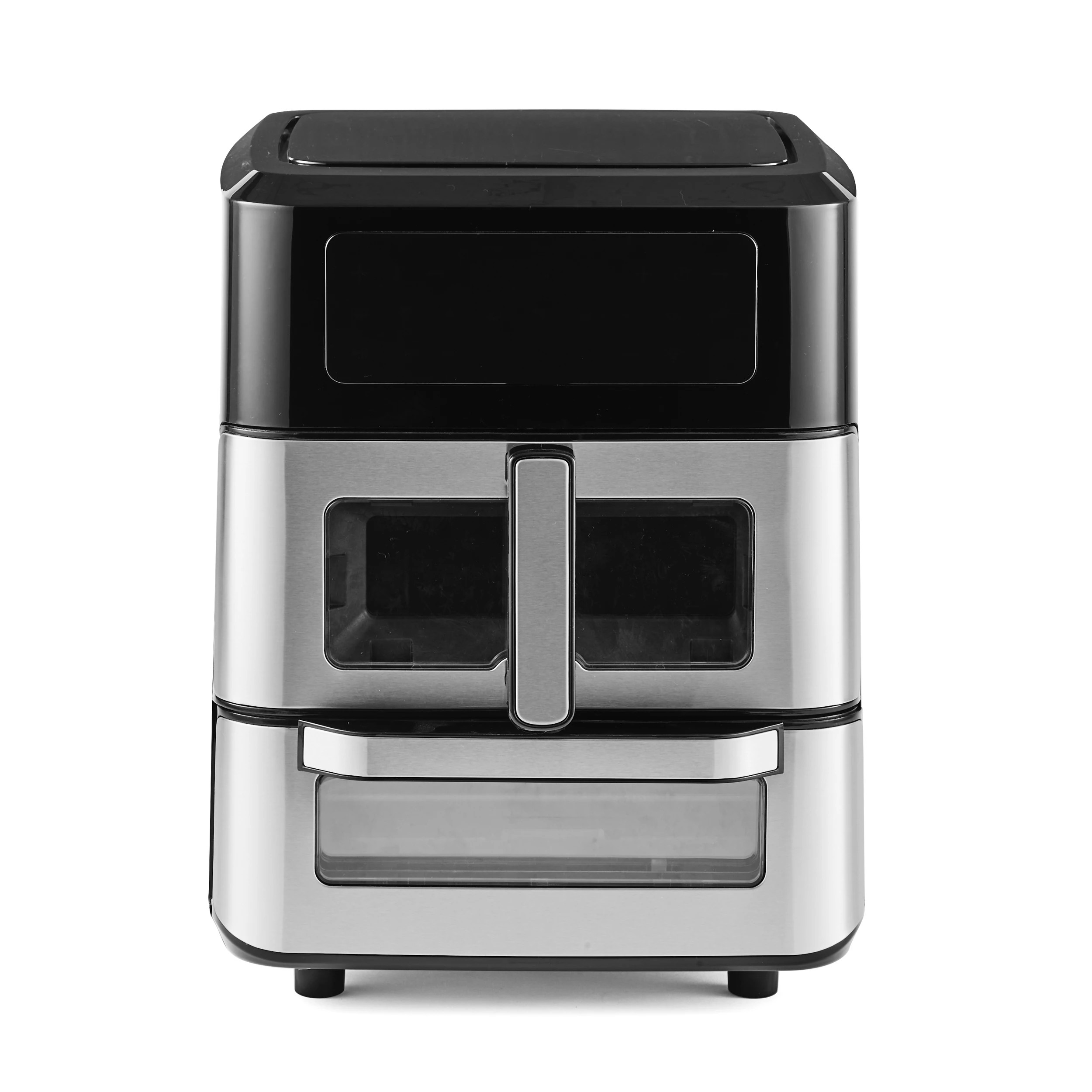 3 2-in-1 Air Fryer and Oven - Black and Silver Look, 3 of 10