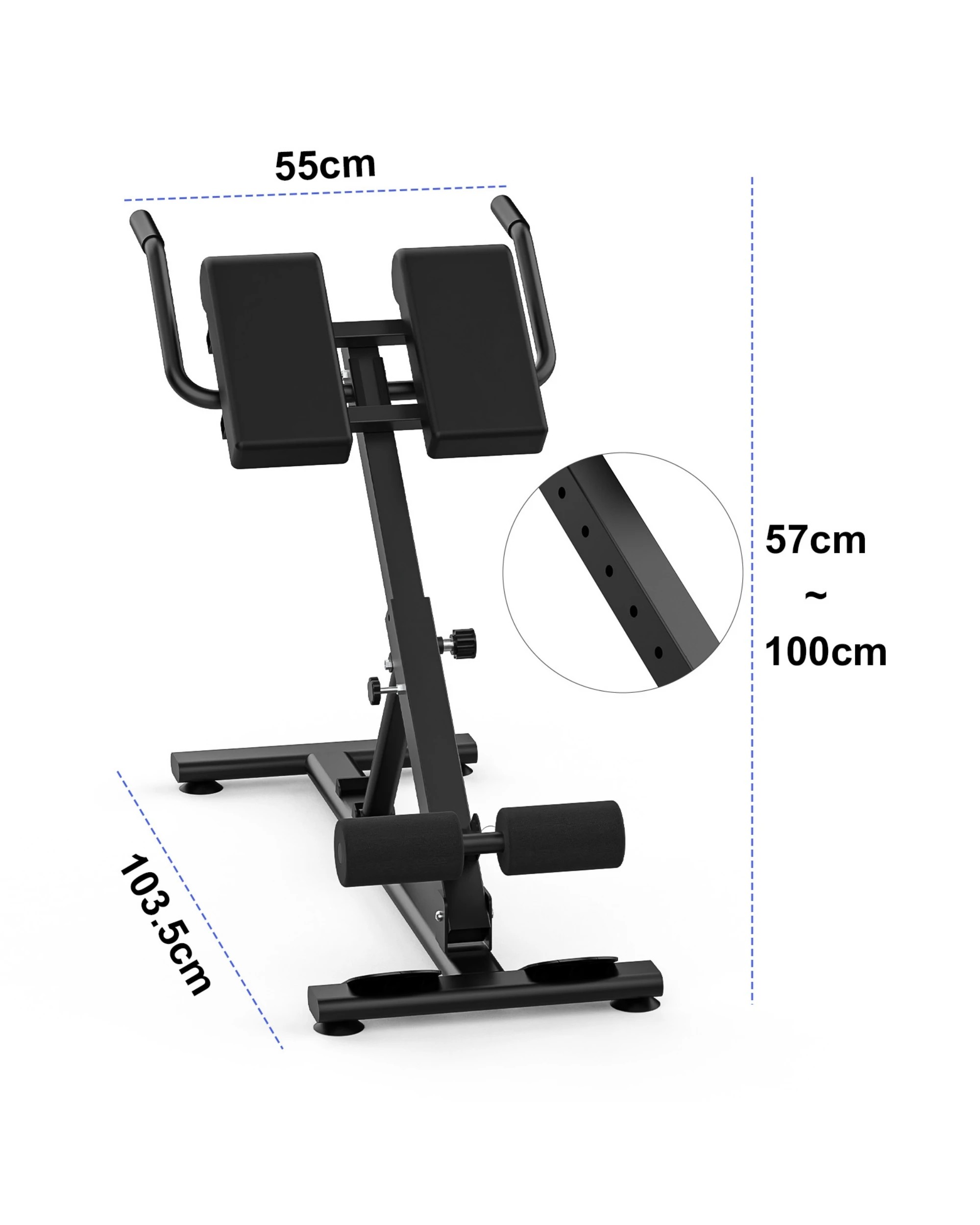 8 ADVWIN Adjustable Roman Chair, AB Back Hyperextension Bench Foldable with 3 Angle & 7 Height Adjustable, 8 of 8