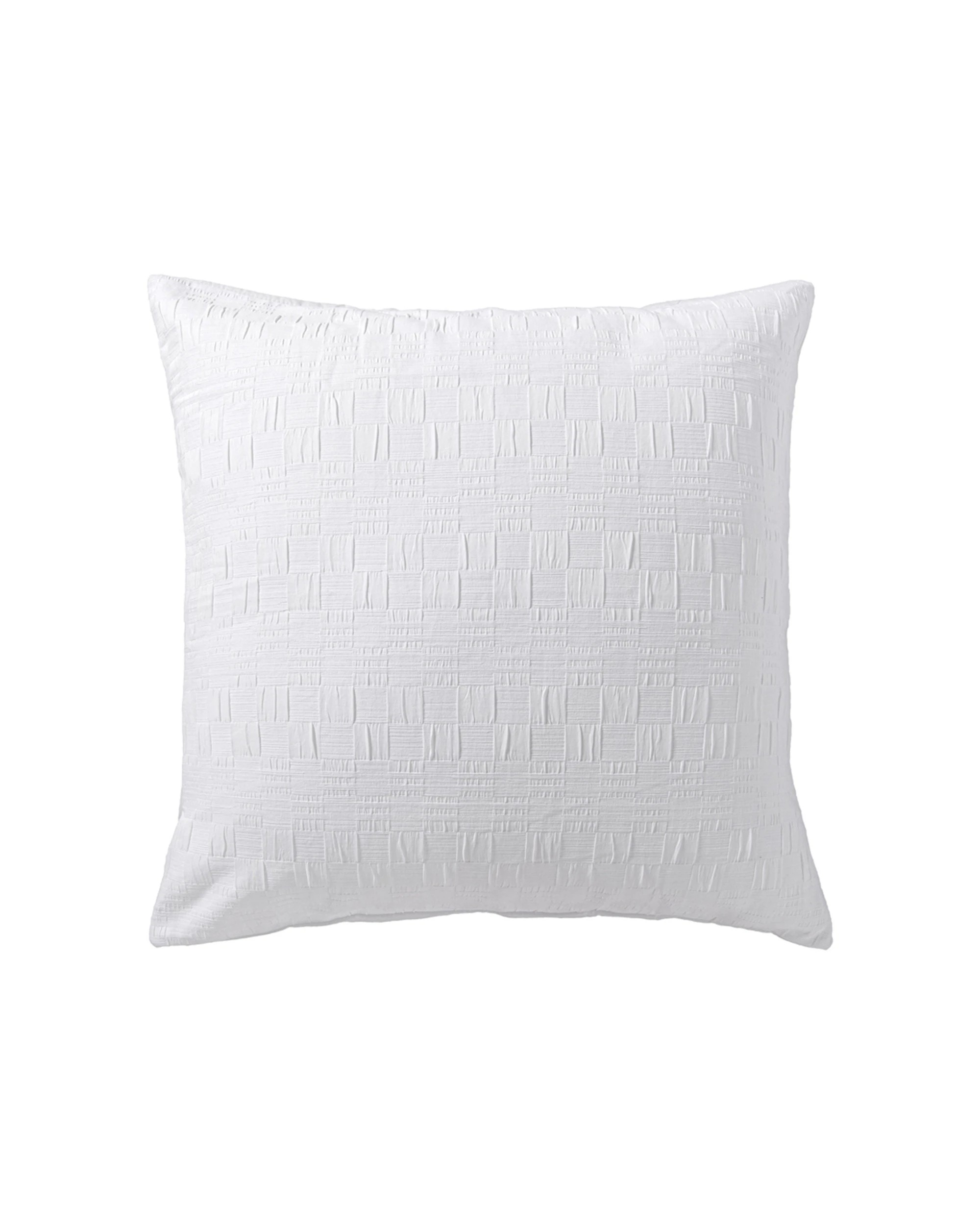 1 Bianca Cosmo Polyester European Pillowcase 65cm Soft Chenille Fabric - White, 1 of 1