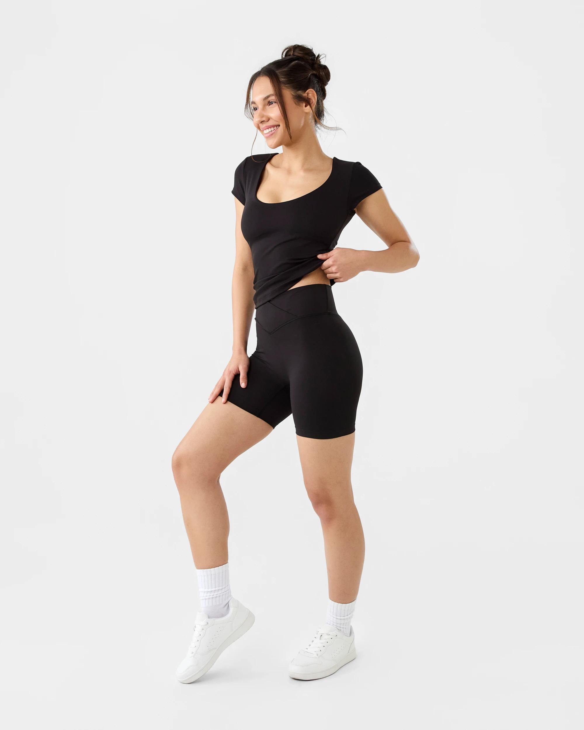 3 Active Womens Cloudform Shelf T-shirt Black, 3 of 8