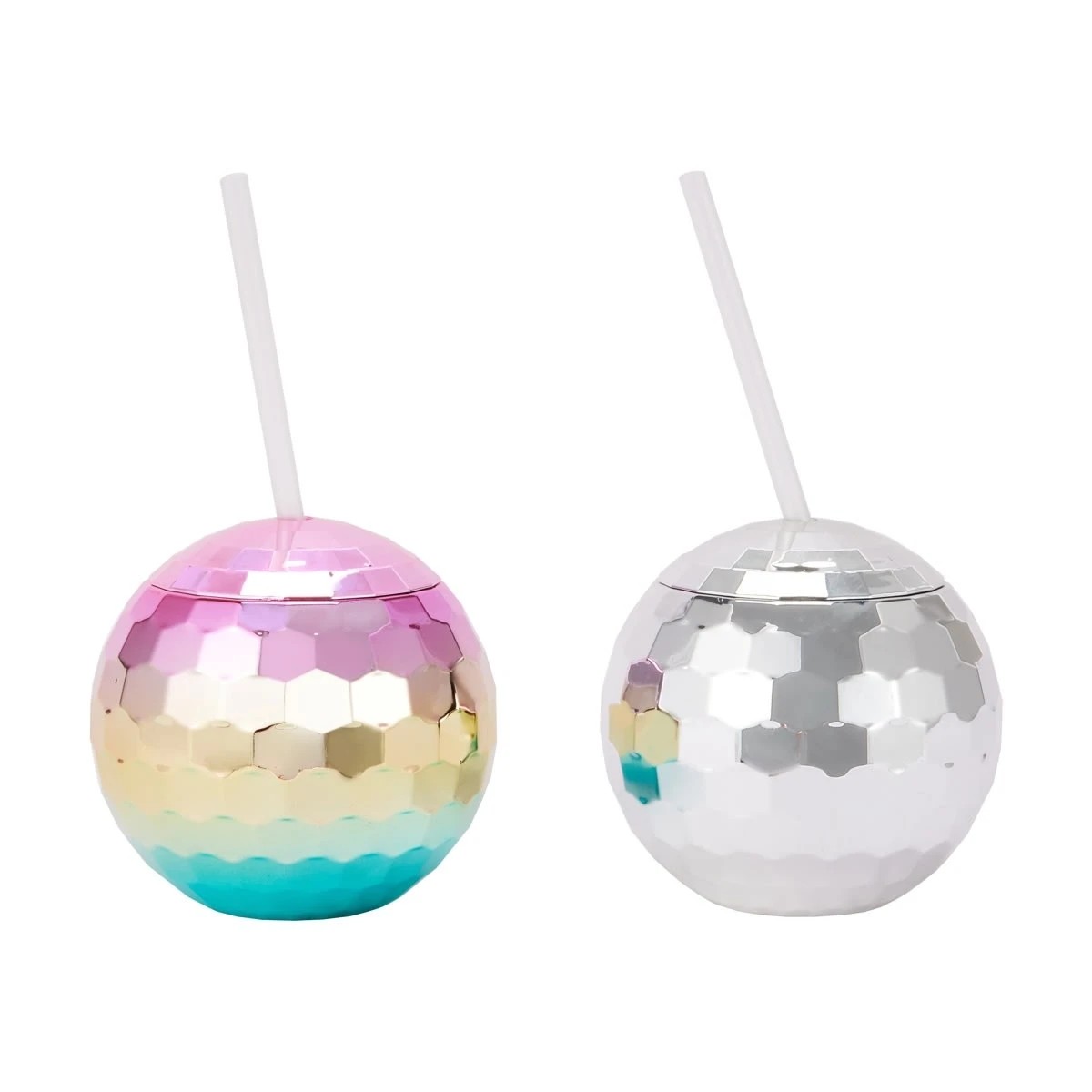 1 Novelty Disco Ball Cup with Straw - Assorted, 1 of 8