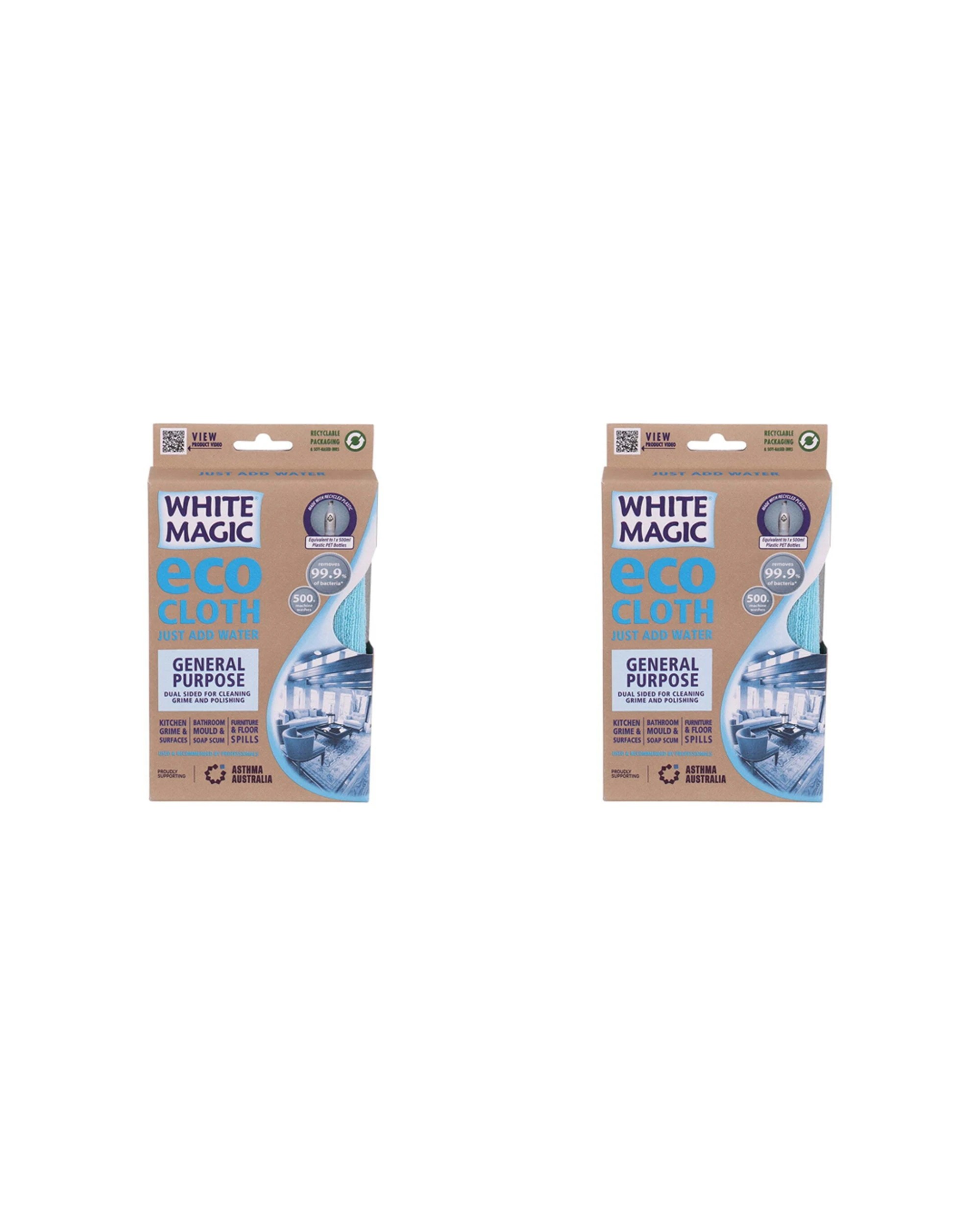 1 White Magic Eco Cloth 2PK General Purpose Dual-Sided Grime Cleaner Chemical - Multi, 1 of 4