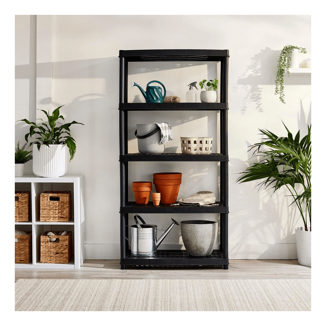 6 Ezy Storage 5 Tier Plastic Shelf 90 x 44.5cm, 6 of 7