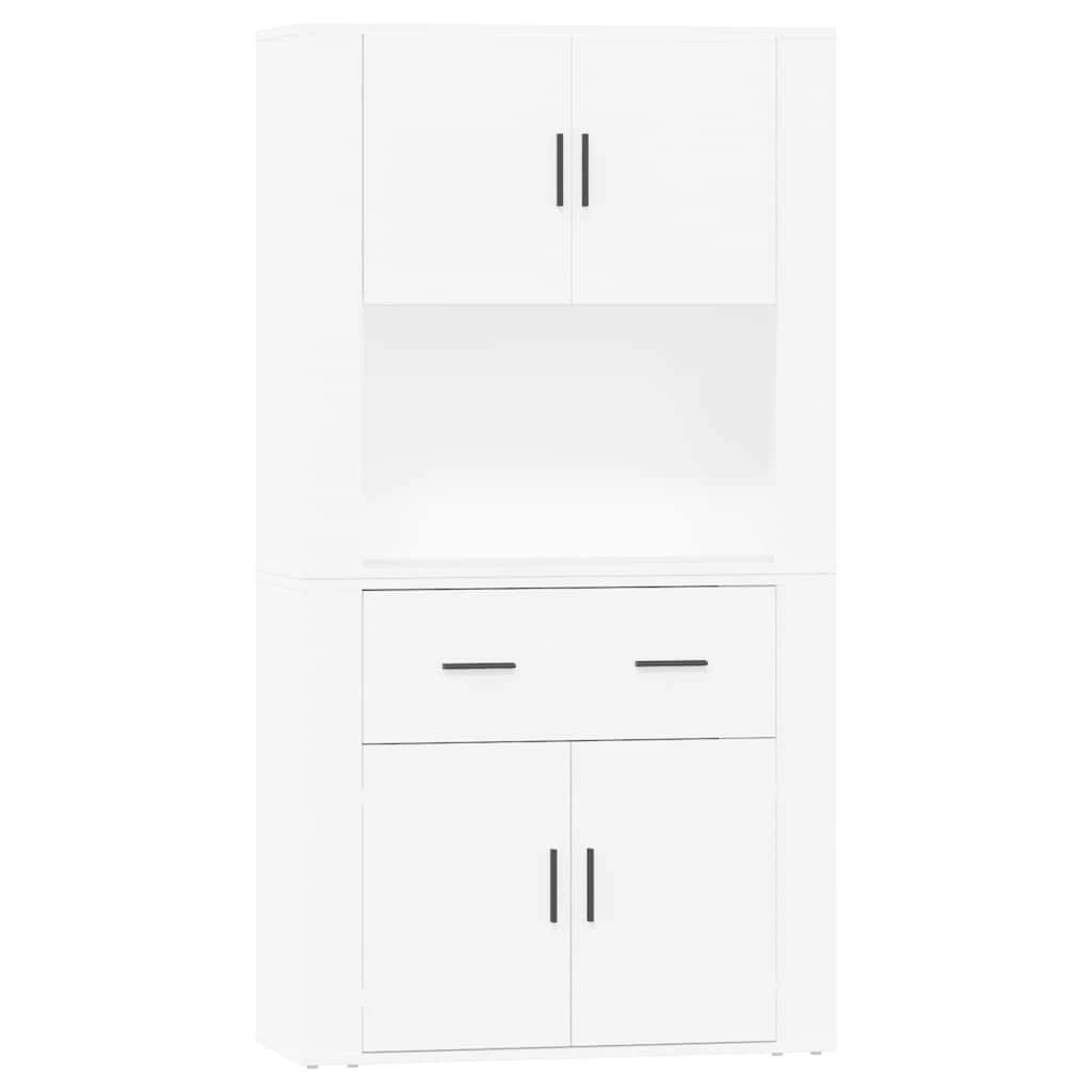 1 vidaXL Modern Highboard for Living Room Ample Storage - White, 1 of 9