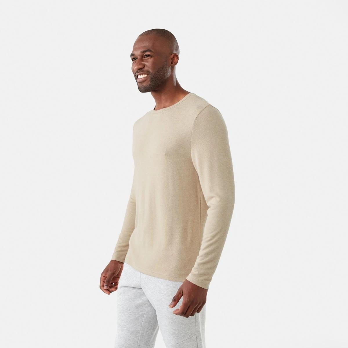 2 Long Sleeve Brushed Knit Top Oxford, 2 of 6