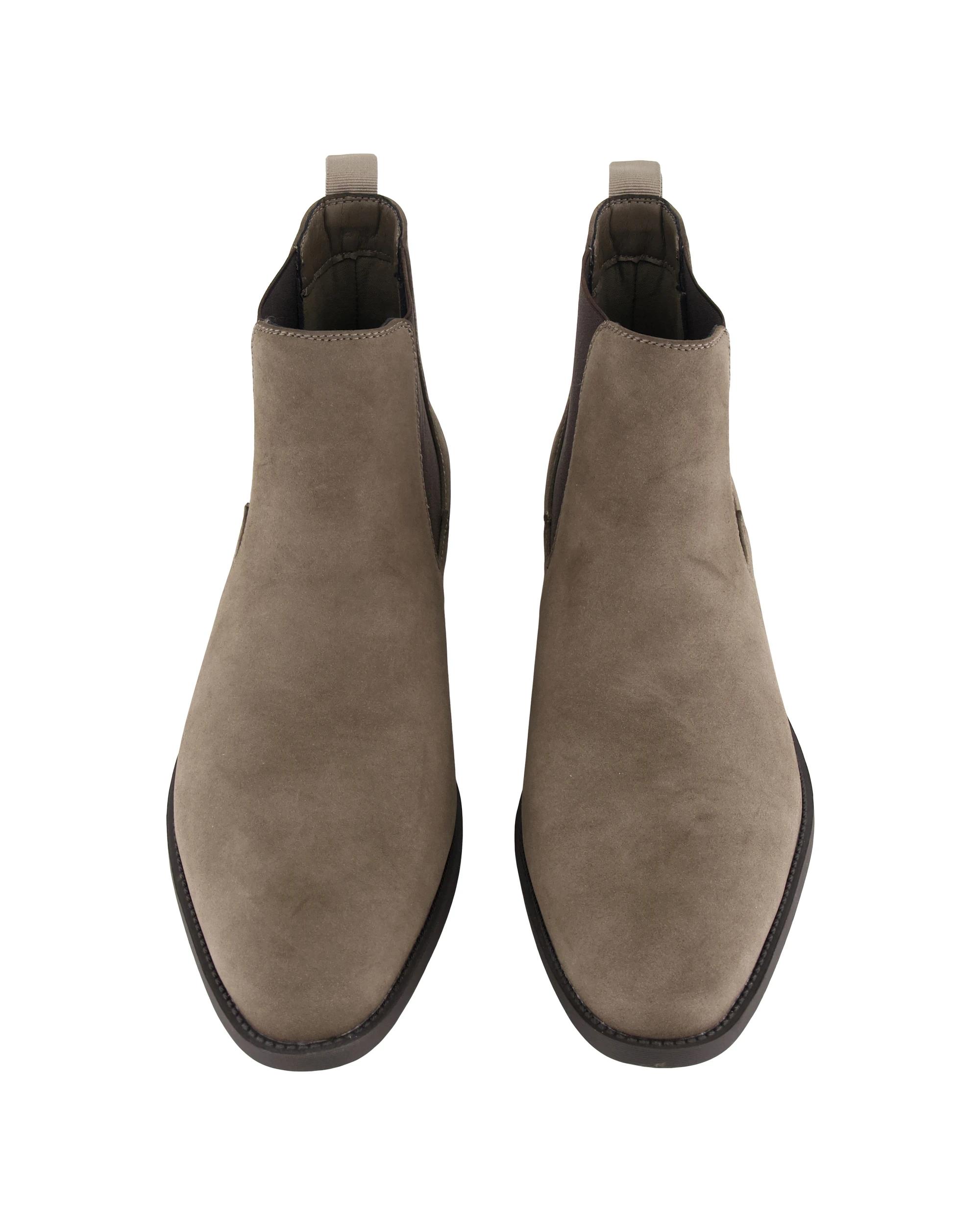 2 Gusset PU Suede Boots Stone, 2 of 4