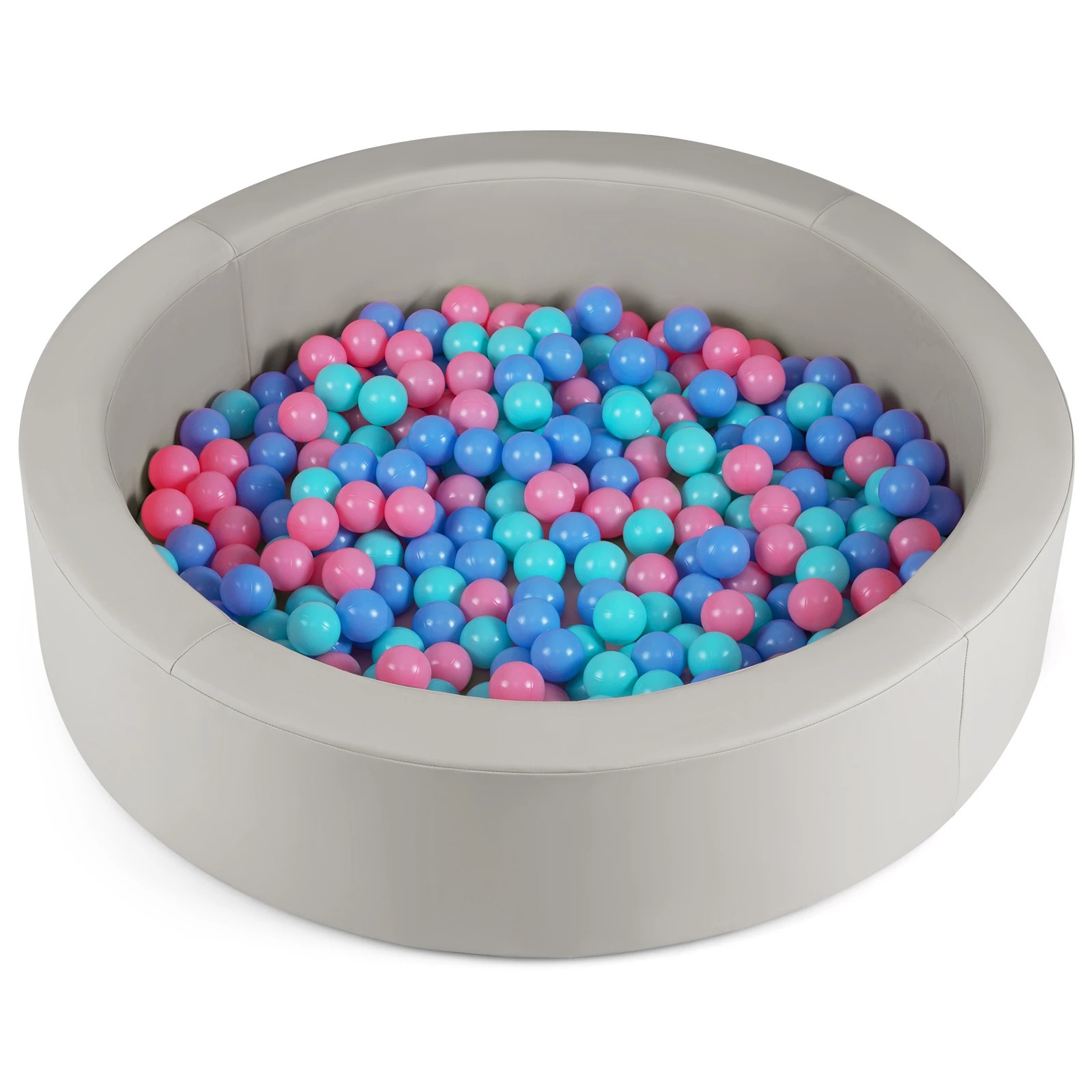 1 Costway 105x24cm Ball Pit Soft Foam Ocean Play Pool - Grey, 1 of 2