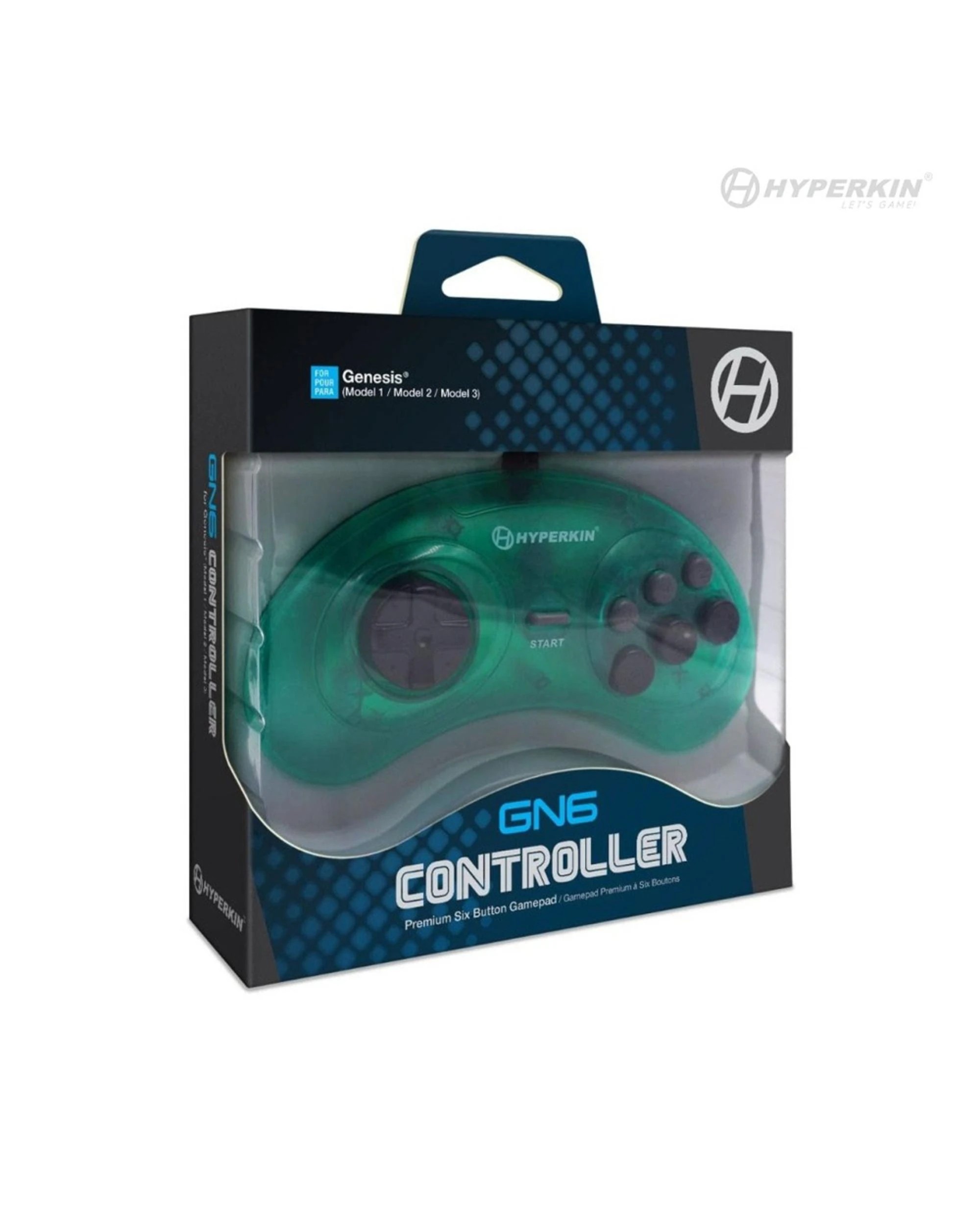 2 Hyperkin Mega Drive Premium Controller - Mermaid Green - Black, 2 of 3