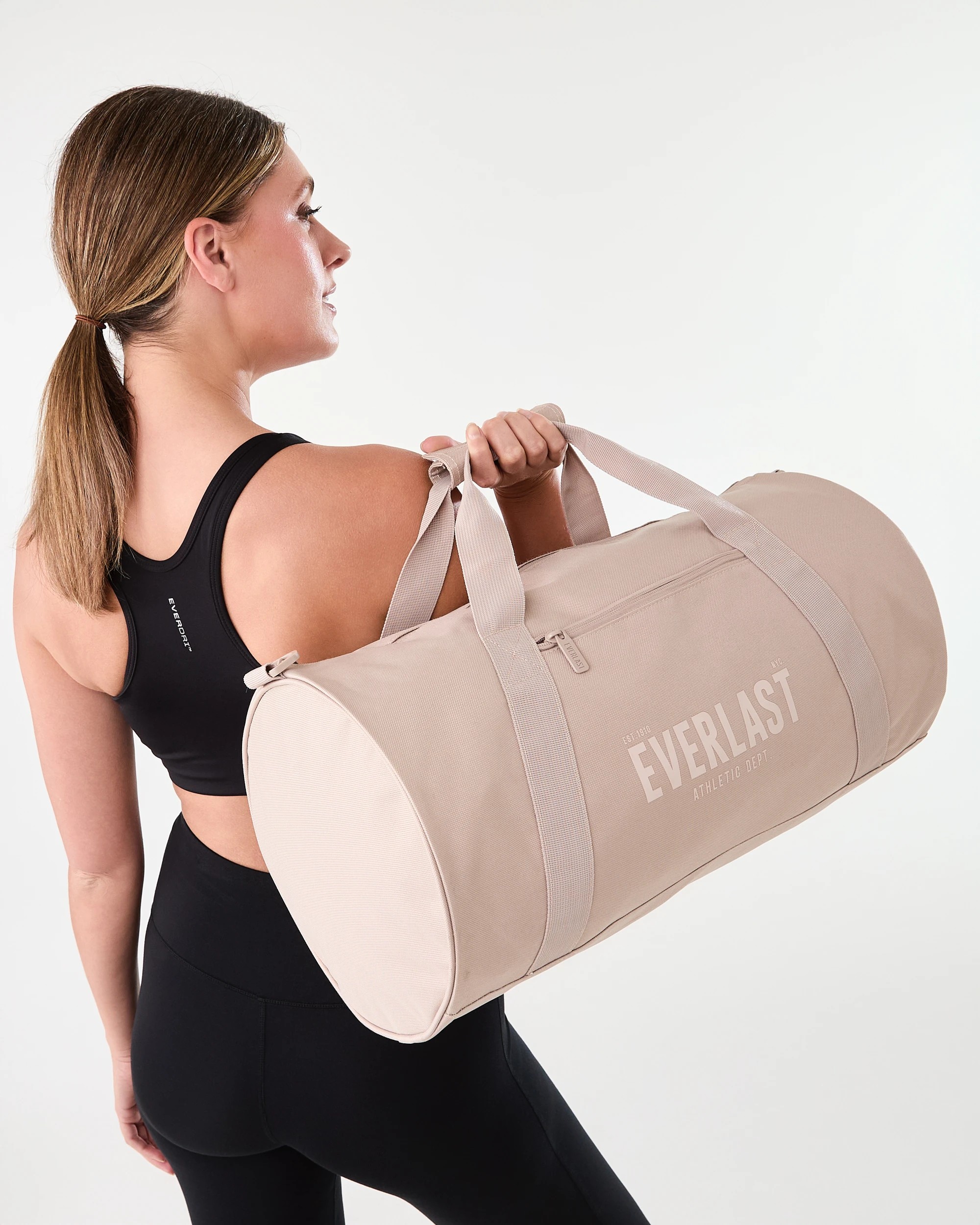 6 Everlast Beckett Barrel Bag - Taupe, 6 of 6