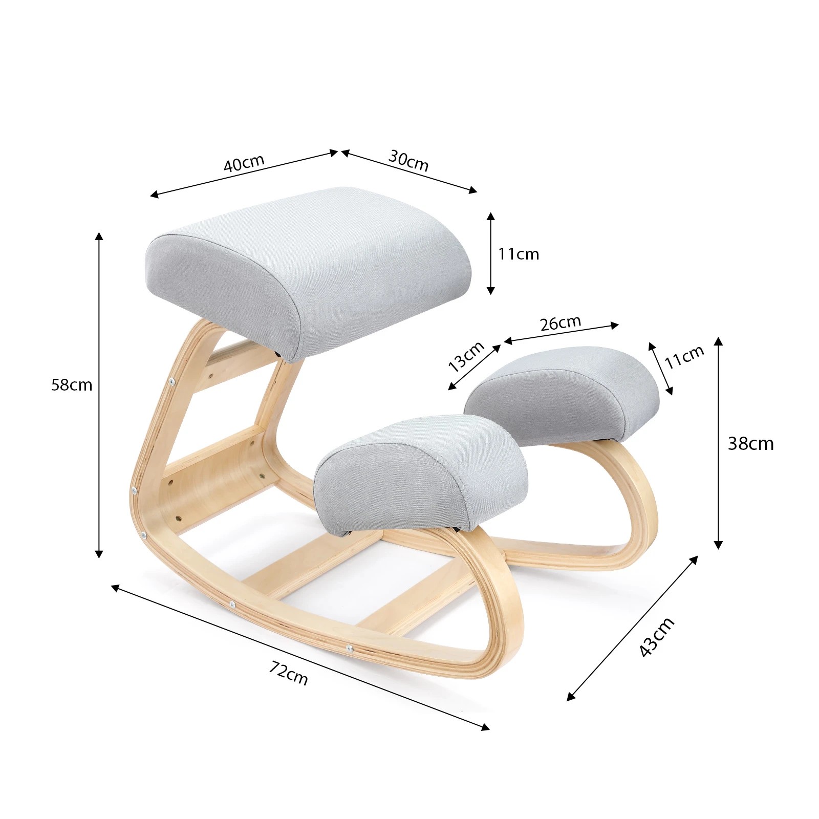 4 NEADER Ergonomic Kneeling Chair Home Office Desk, 4 of 6