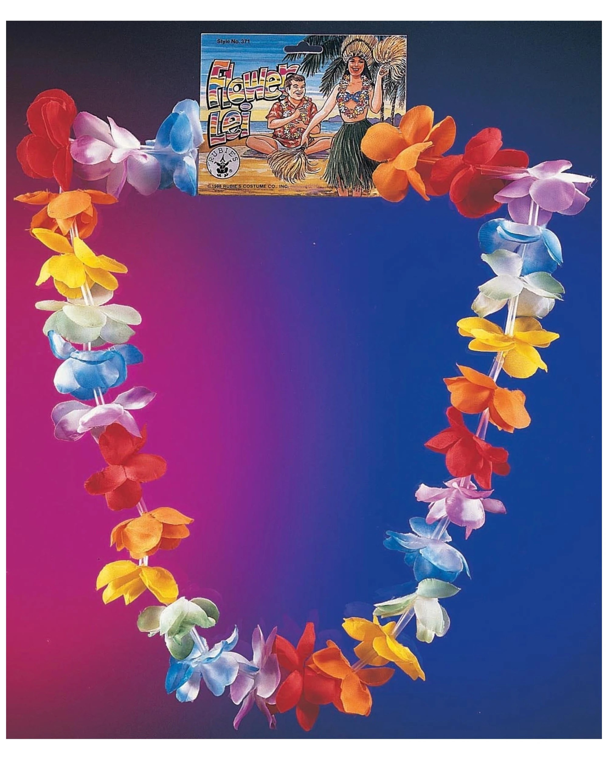 2 Rubies Hawaiian Flower Leis Garland Hula Luau Beach Party Costume Accessory
 - Multi, 2 of 3