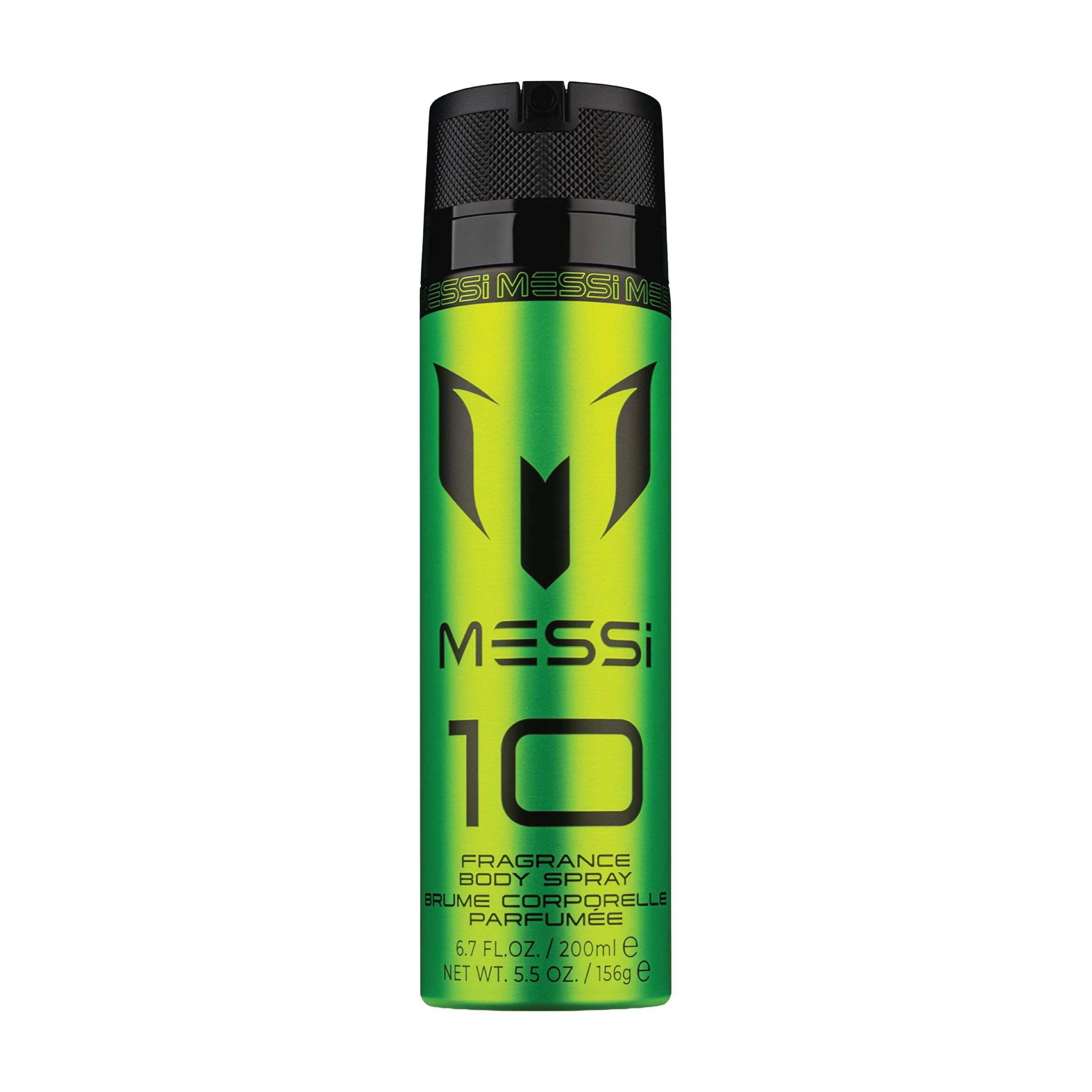 1 Messi M10 Green Fragrance Body Spray 200ml, 1 of 2