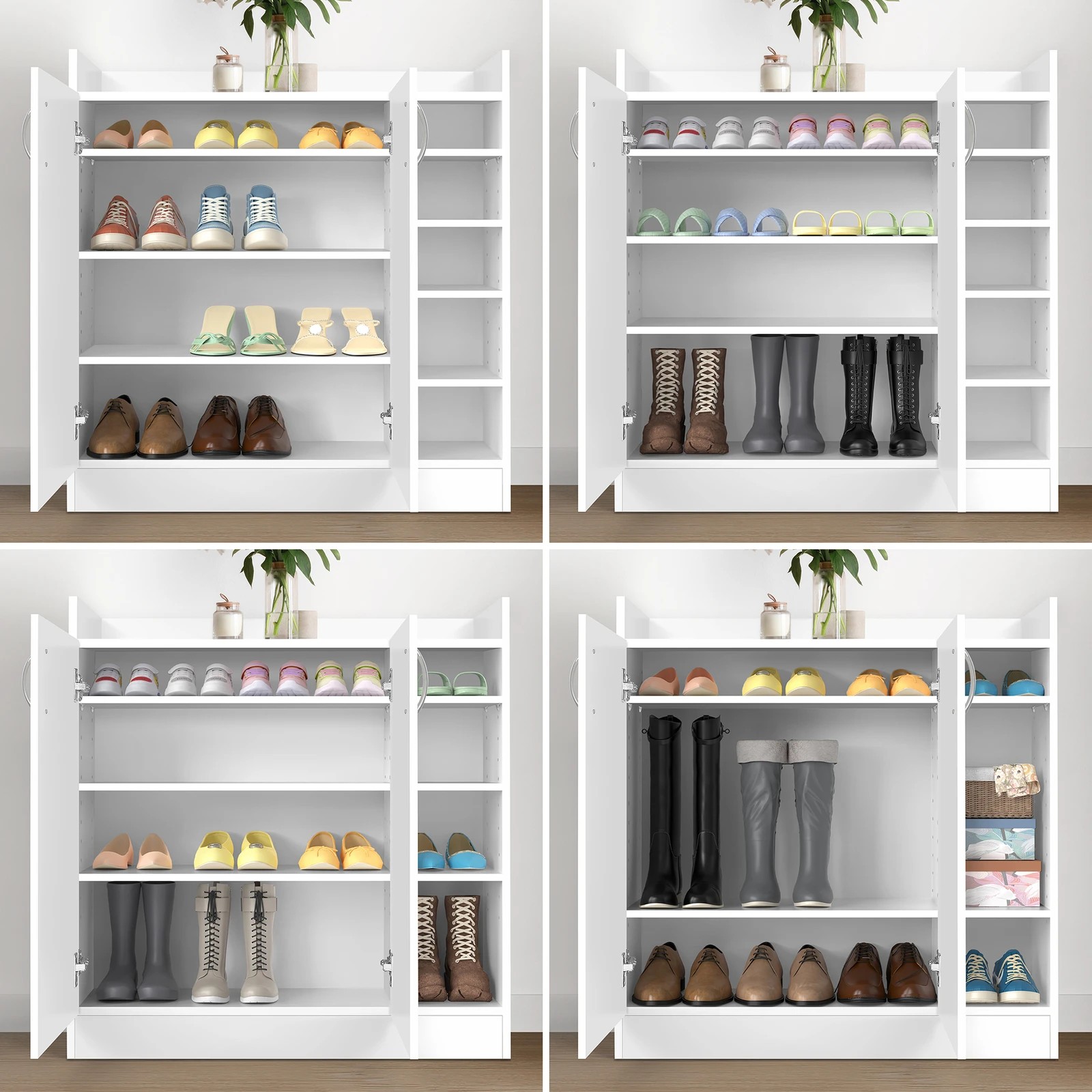 5 Alfordson Shoe Cabinet Storage Rack 21 Pairs - White, 5 of 10