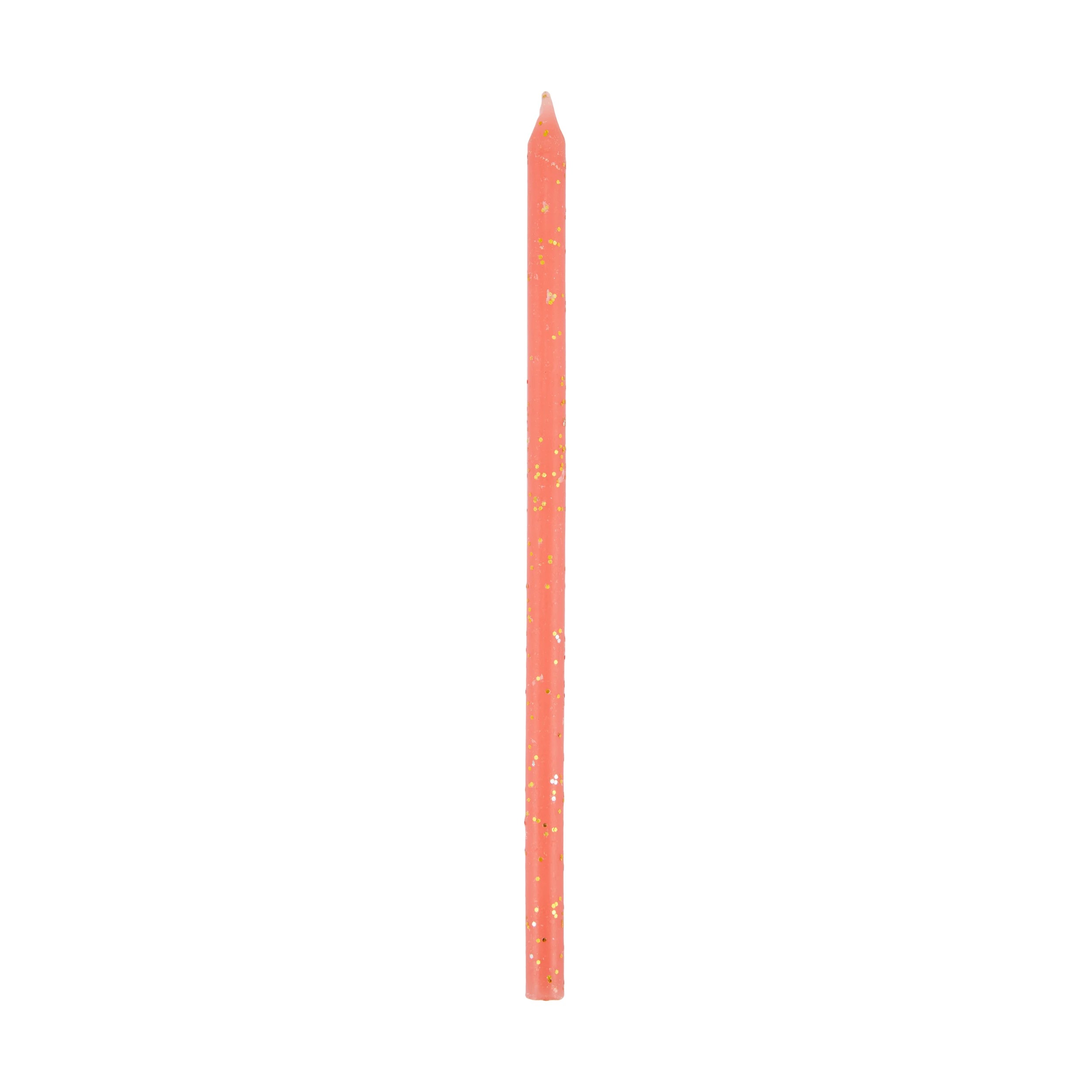 2 10 Pack Tall Pink Glitter Candles, 2 of 3
